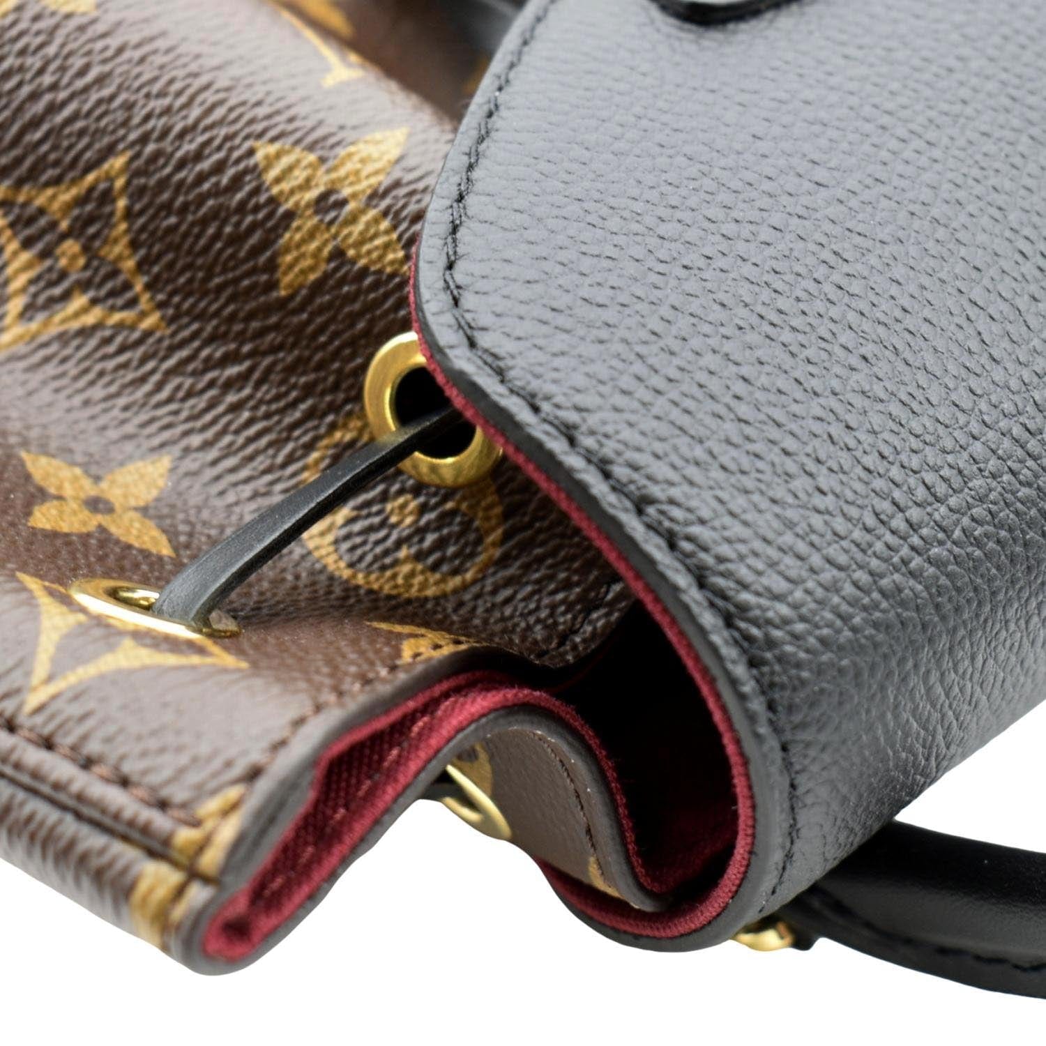 LOUIS VUITTON Montsouris BB Monogram Canvas Backpack Black