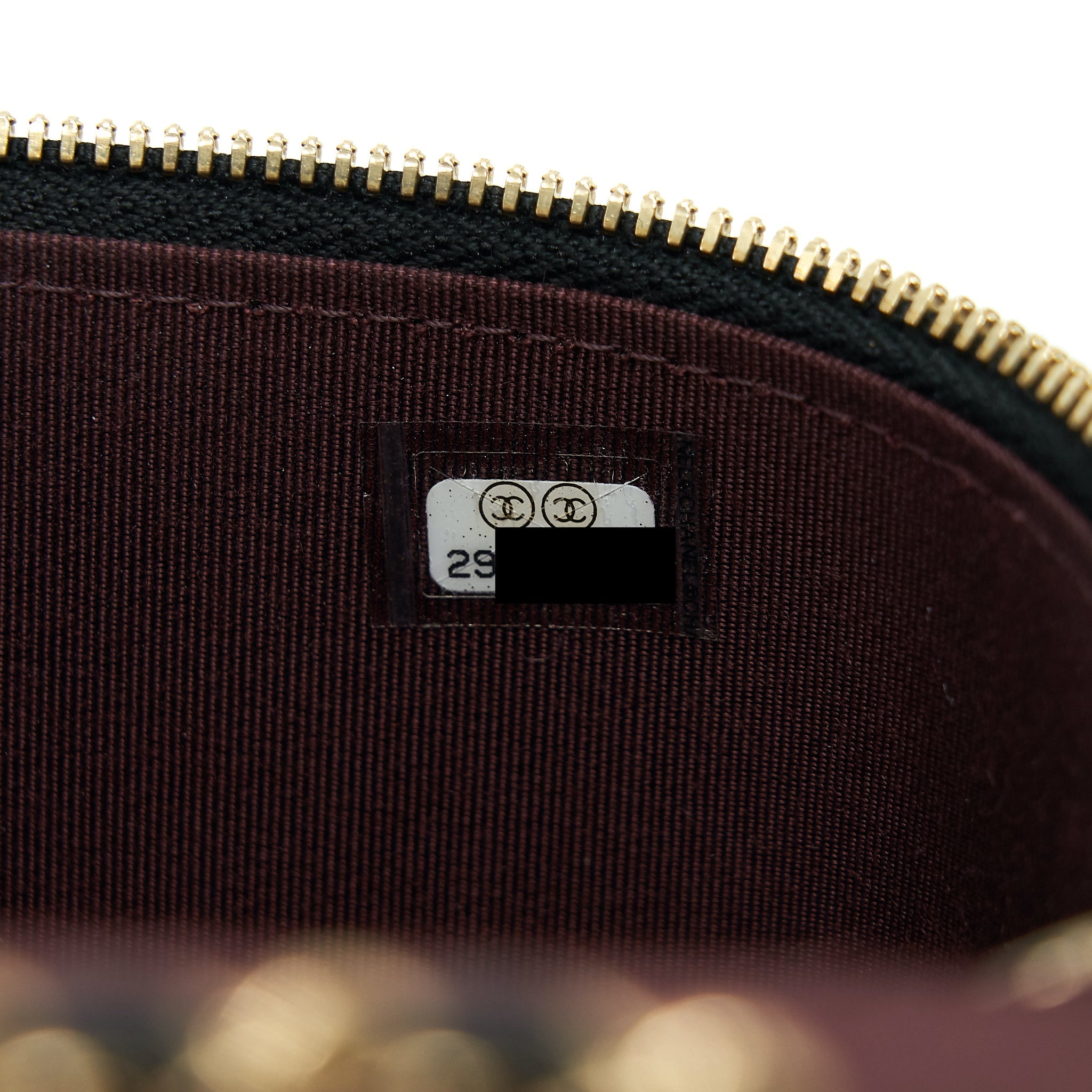 Chanel Caviar Long Vanity With Chain Caviar Black L