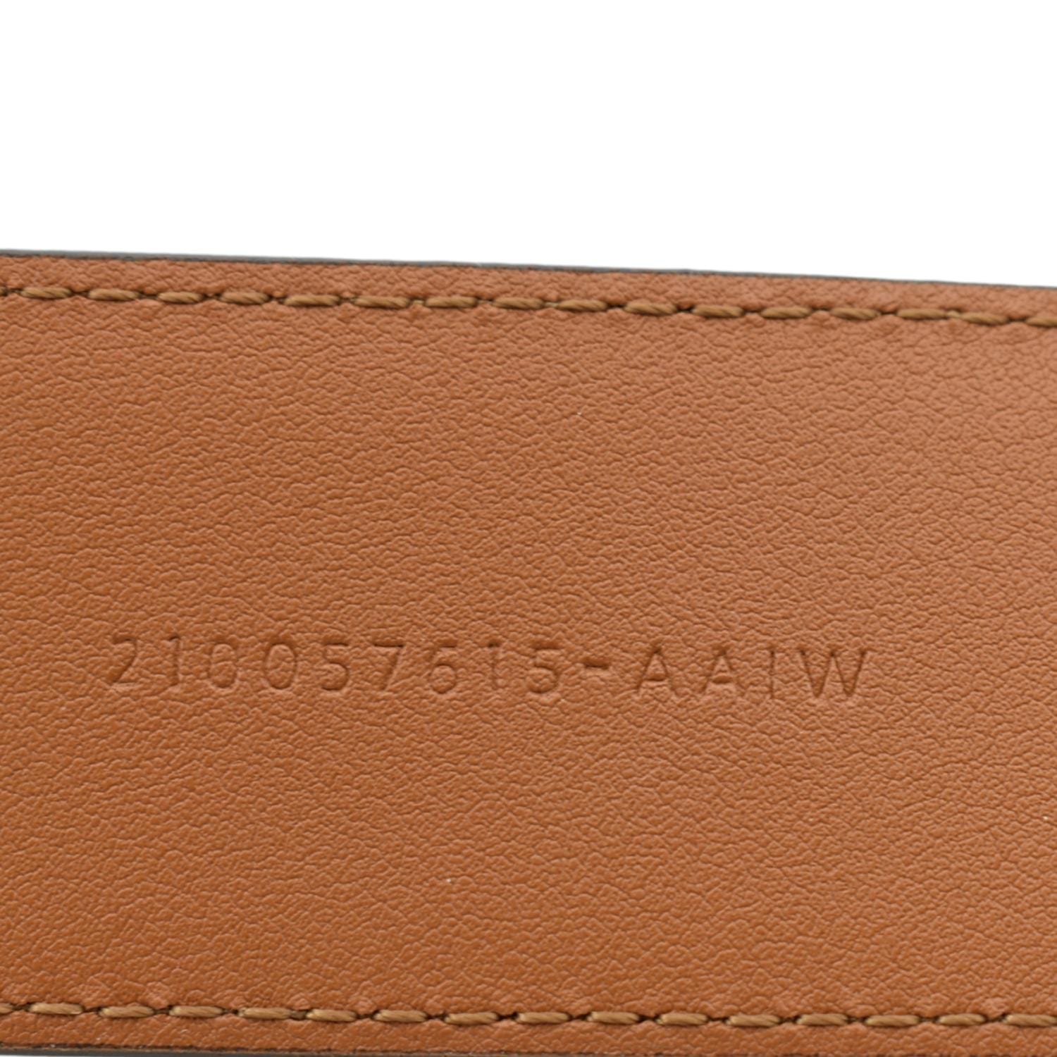 FENDI FF Leather Waist Belt Tan Size 85/34