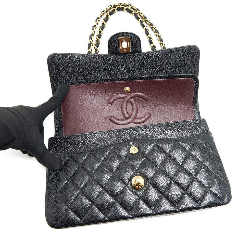 Chanel Medium Classic Double Flap 25cm Caviar Black