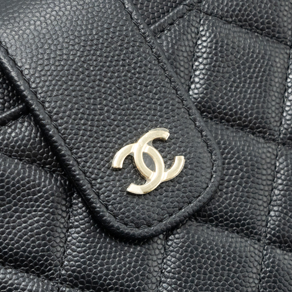 Chanel Clutch Wallet Caviar Black L