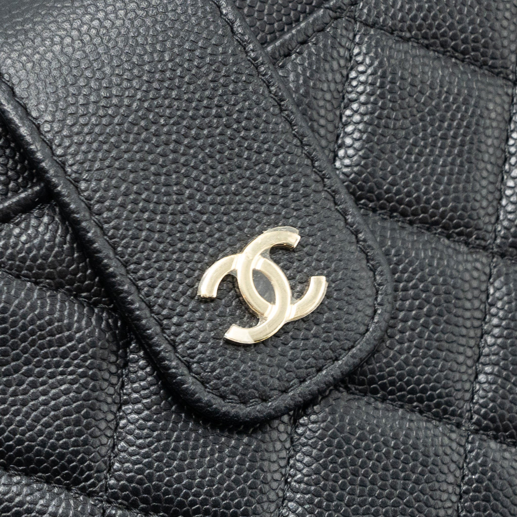 Chanel Clutch Wallet Caviar Black L