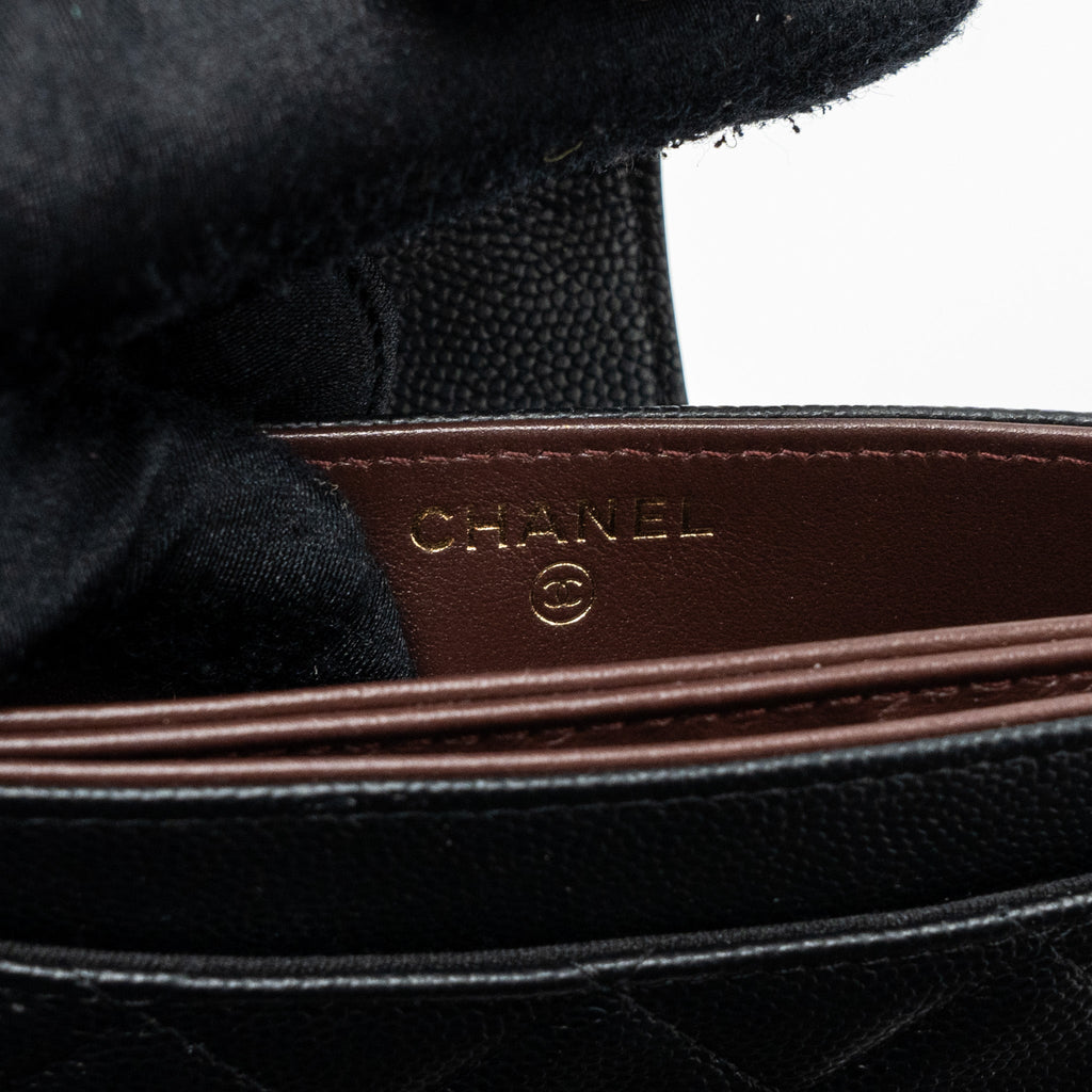 Chanel Clutch Wallet Caviar Black L