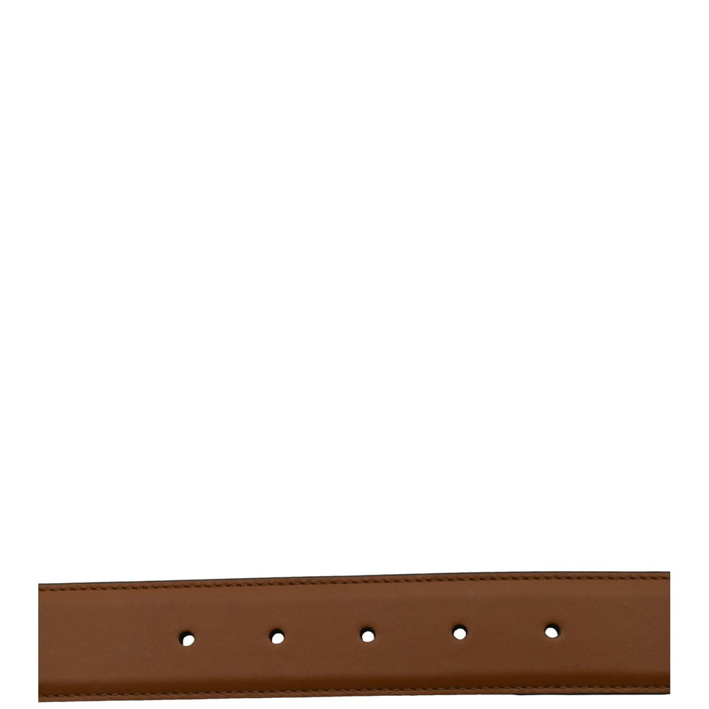 FENDI FF Leather Waist Belt Tan Size 85/34