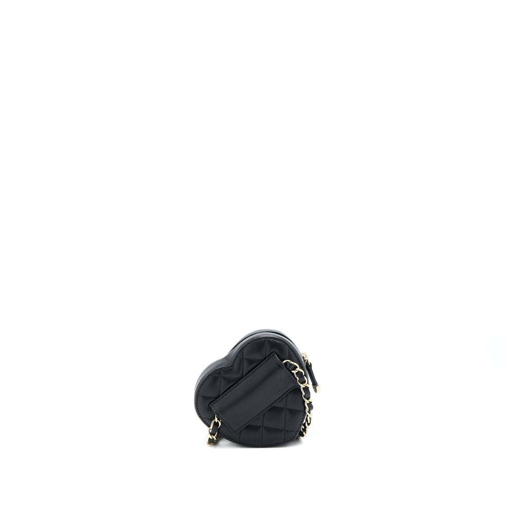 CHANEL 22S Heart Belt Bag Lambskin Black L