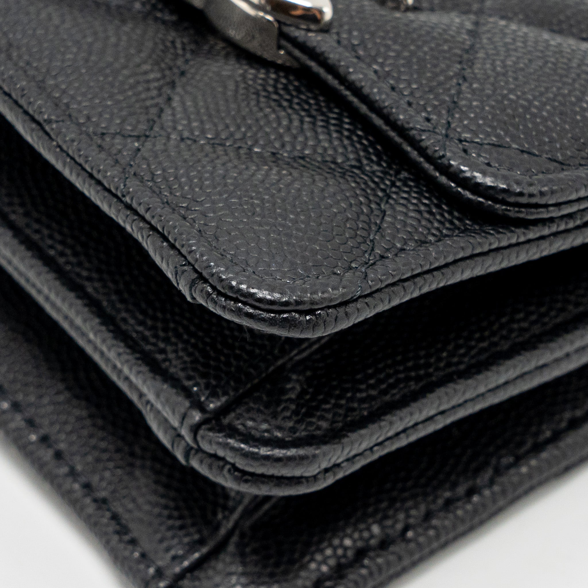 Chanel 22s Mini Clutch With Chain Caviar Black