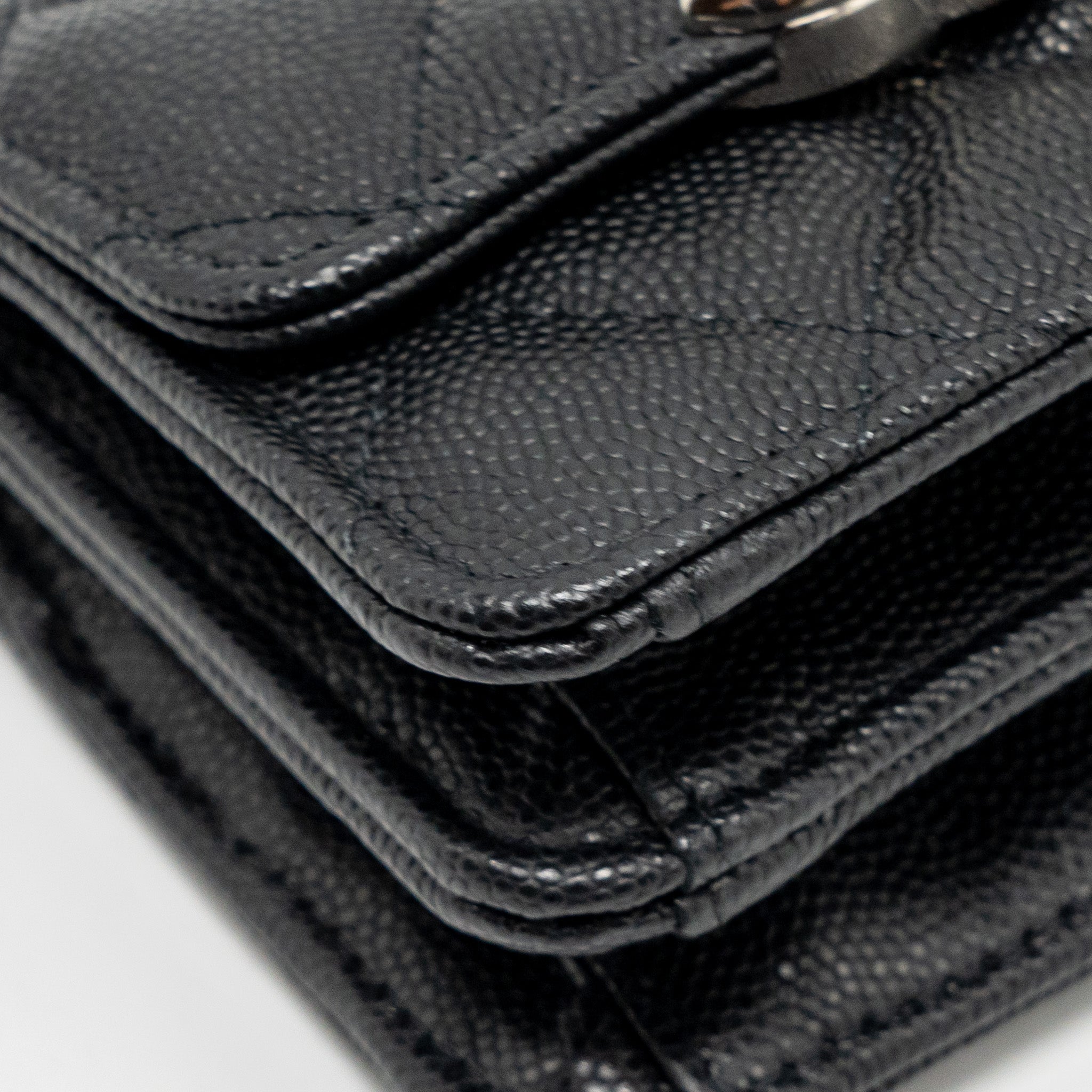Chanel 22s Mini Clutch With Chain Caviar Black