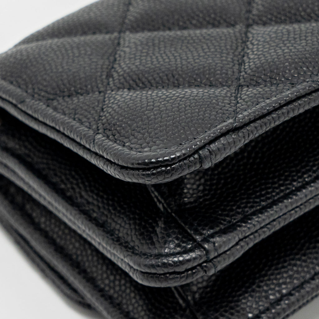 Chanel 22s Mini Clutch With Chain Caviar Black