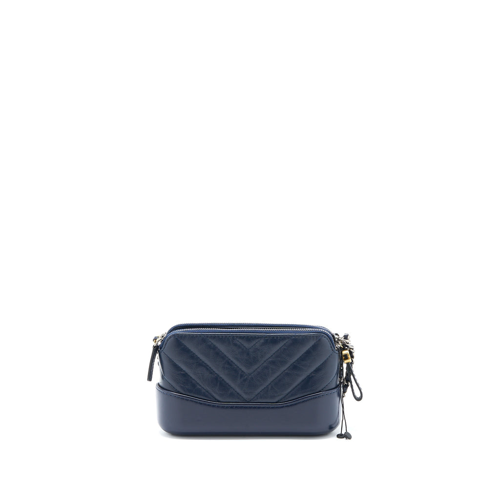 Chanel Gabrielle Clutch on Chain Aged Calfskin Navy
