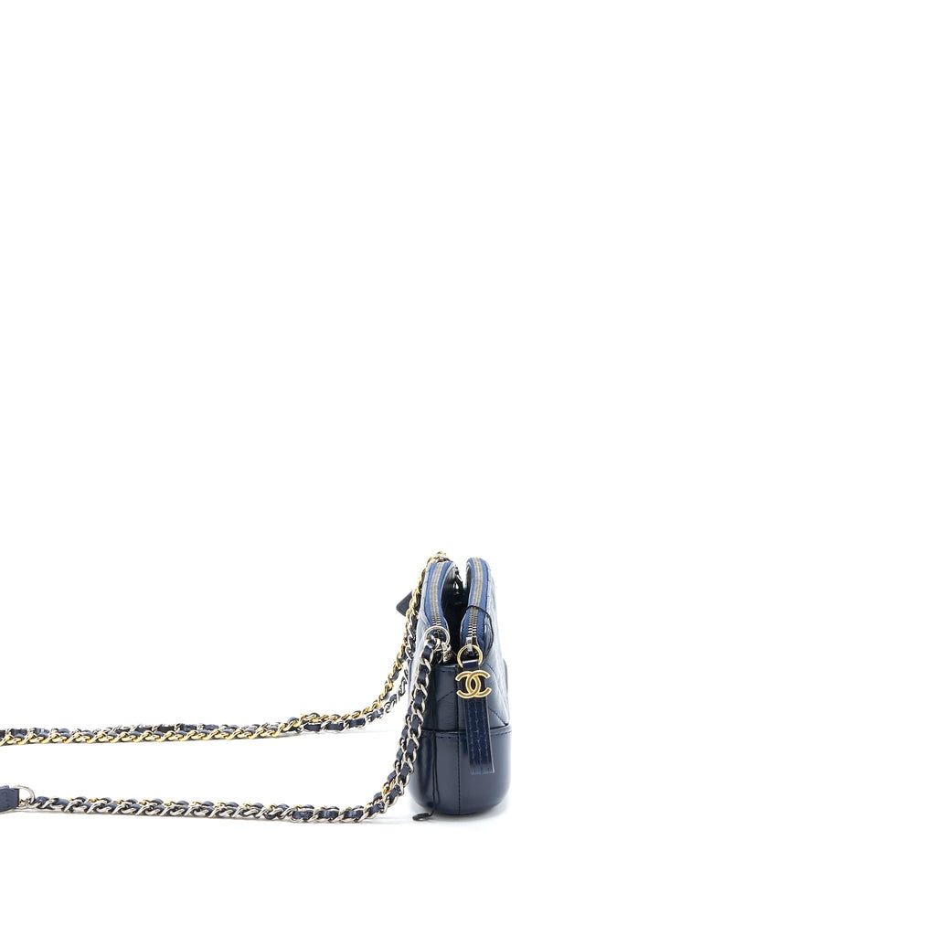 Chanel Gabrielle Clutch on Chain Aged Calfskin Navy