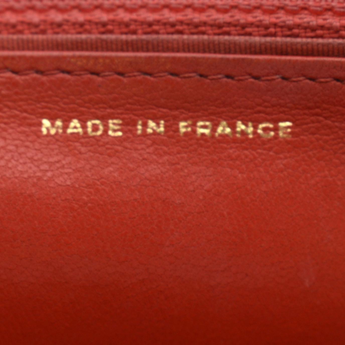CHANEL Boy Woc Quilted Calfskin Leather Wallet On Chain Clutch Bag Red
