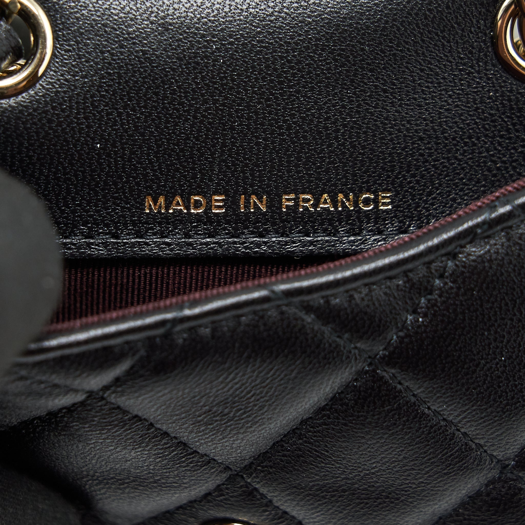 Chanel Flap  Holder Belt Bag With Chain Lambskin Black L