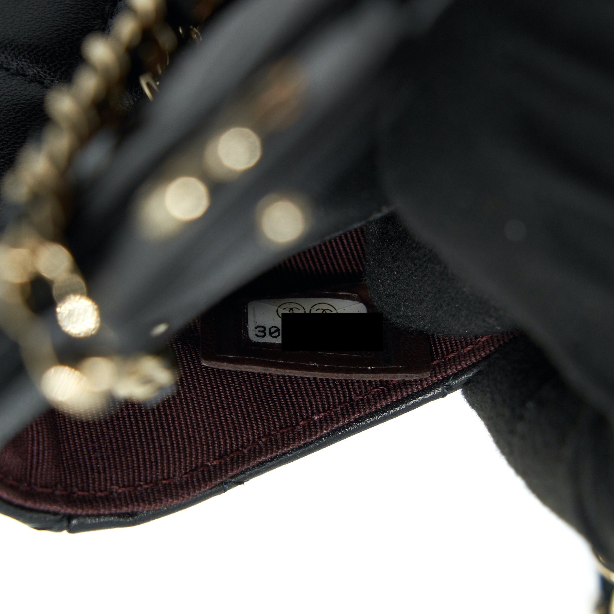 Chanel Flap  Holder Belt Bag With Chain Lambskin Black L