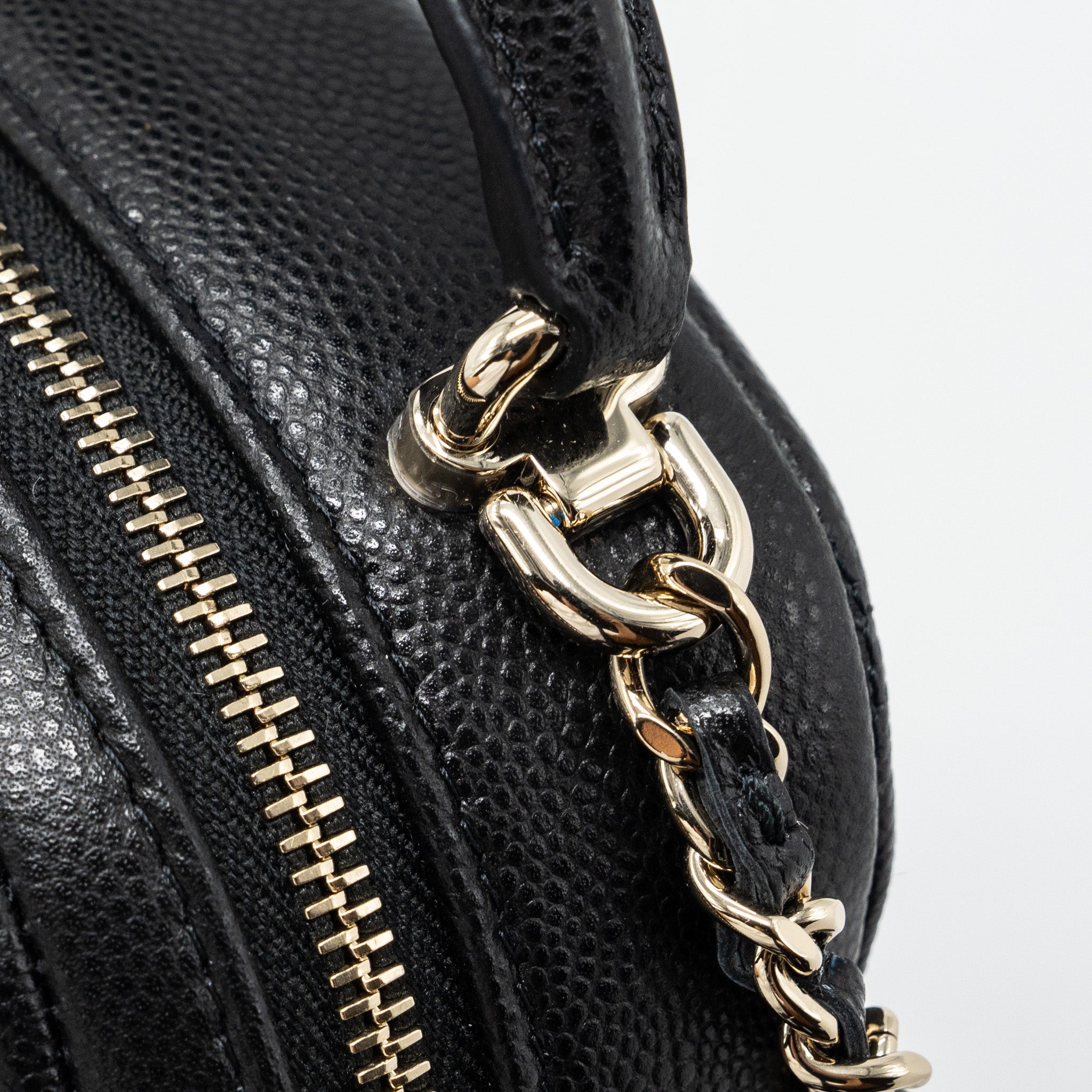 Chanel 24C mini backpack / crossbody bag caviar black L (microchip)
