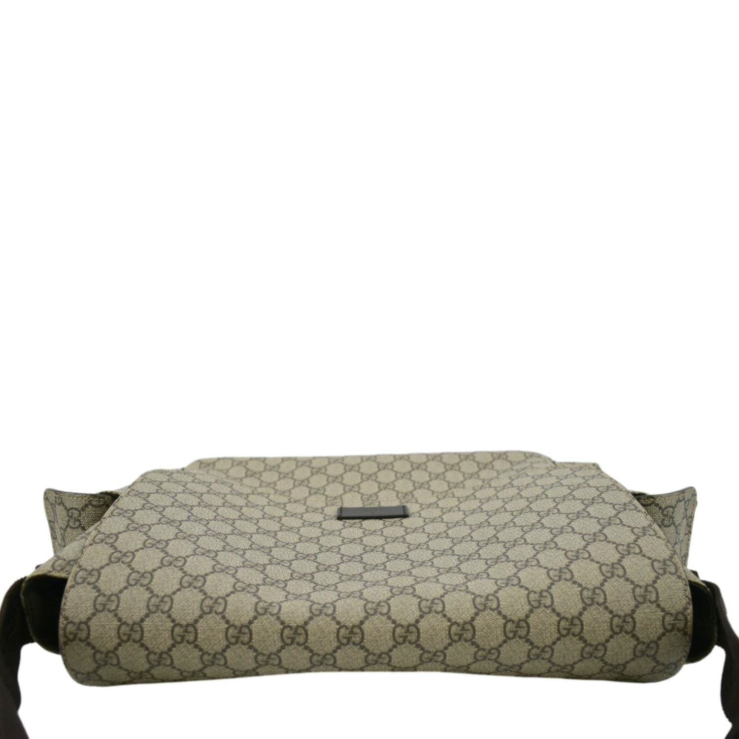 GUCCI Diaper GG Canvas Shoulder Bag Beige 211131