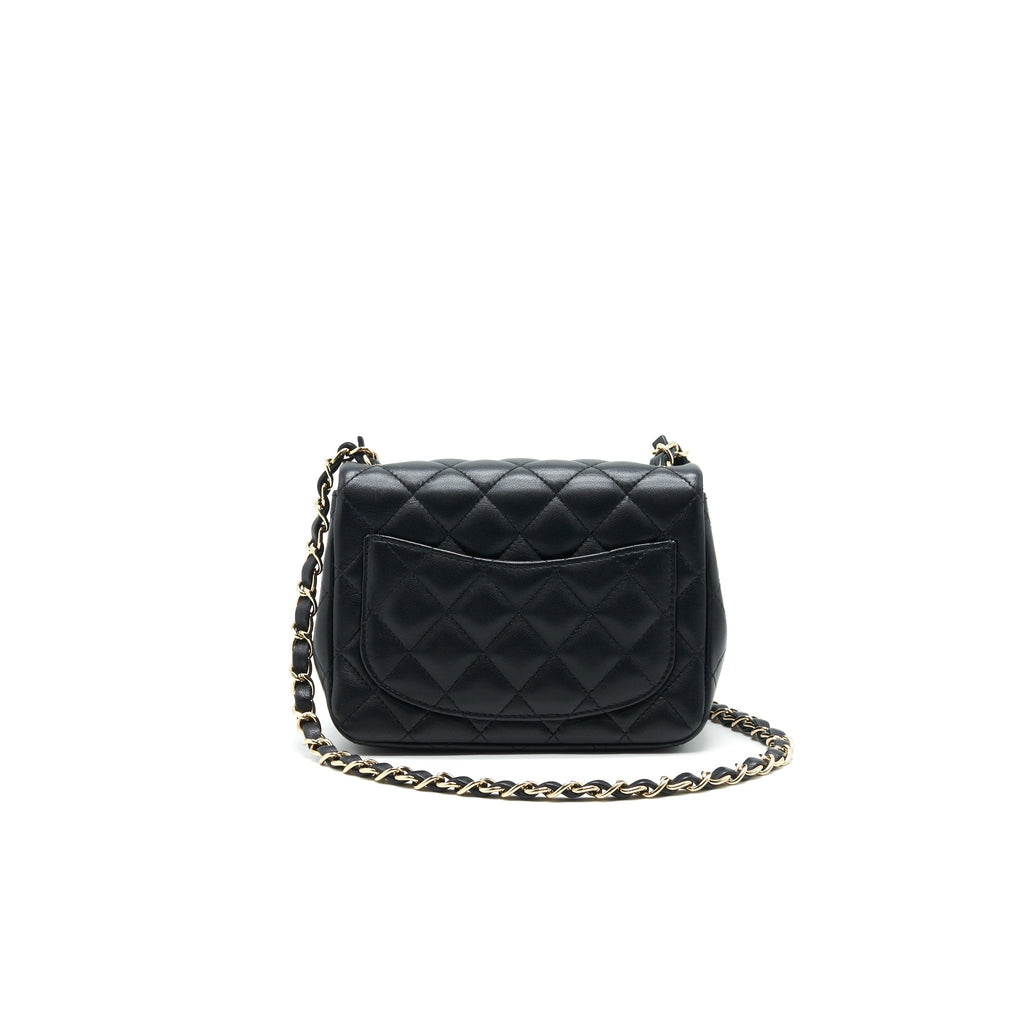 Chanel Mini Square Lambskin Black L serial 29