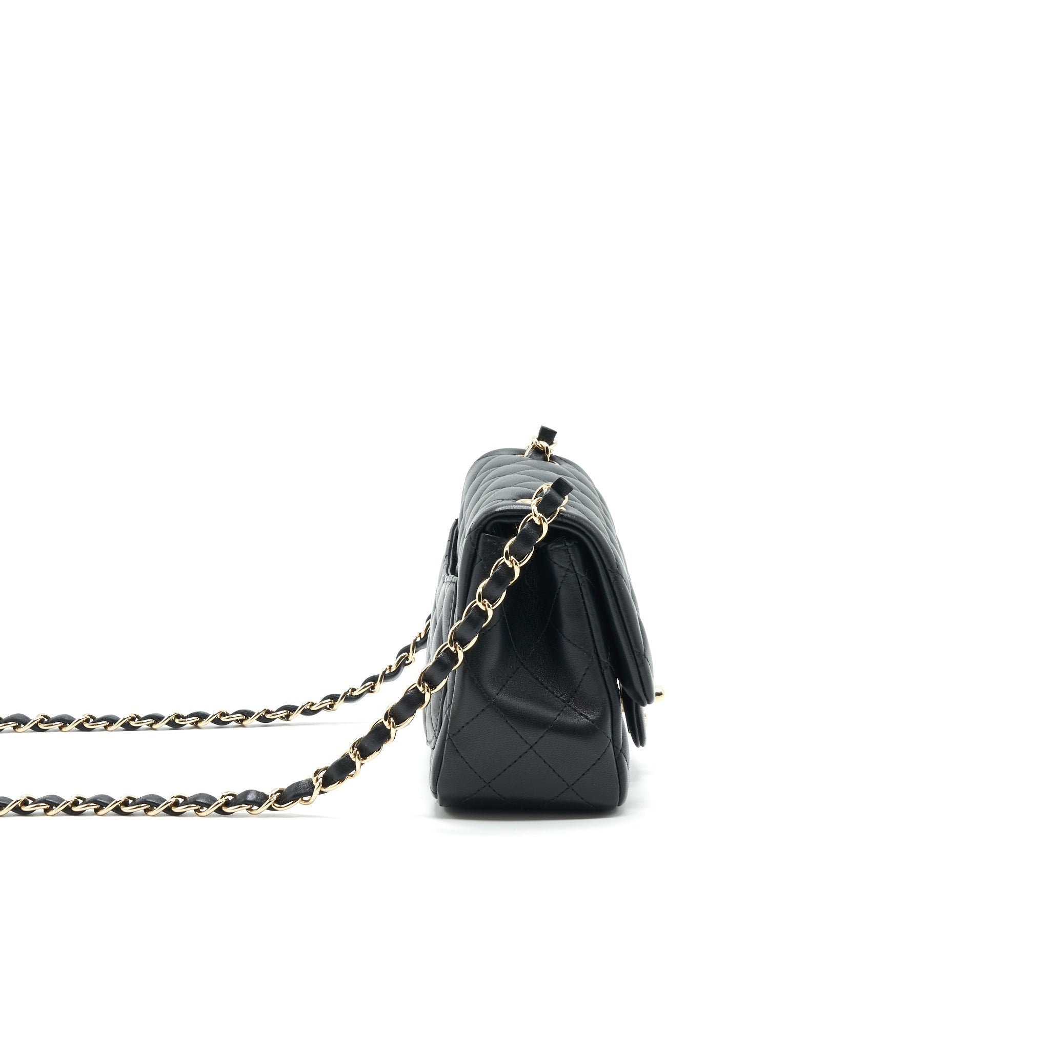 Chanel Mini Square Lambskin Black L serial 29
