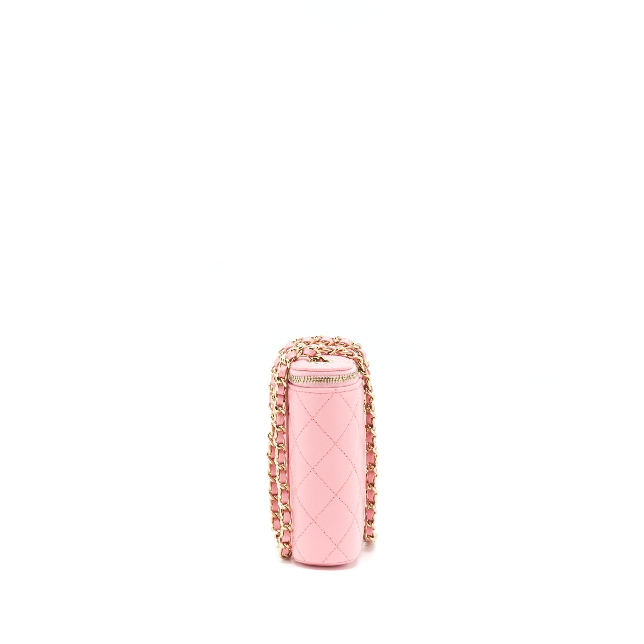 Chanel 22C Vertical Vanity On Chain Caviar Sakura Pink L