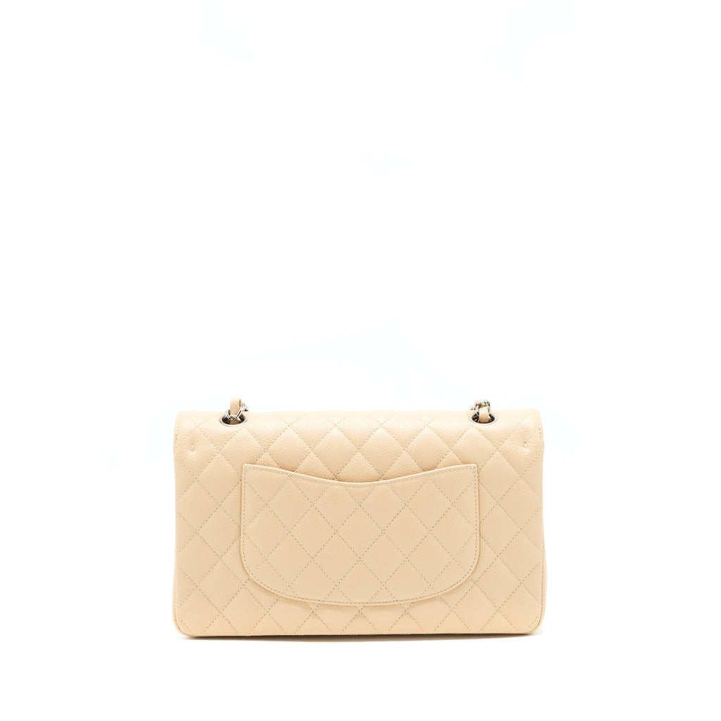 Chanel Medium Classic Double Flap Bag Caviar Beige