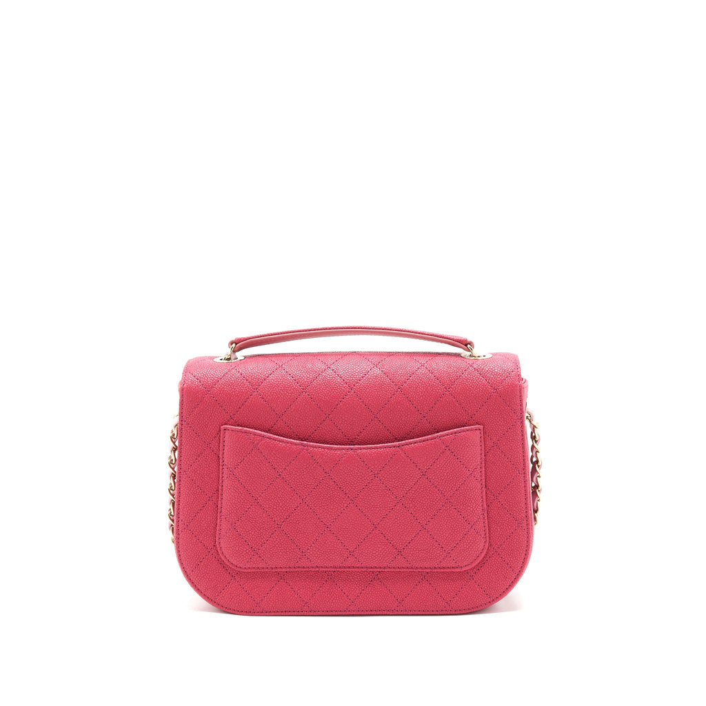 Chanel Messenger Crossbody Bag Caviar Red