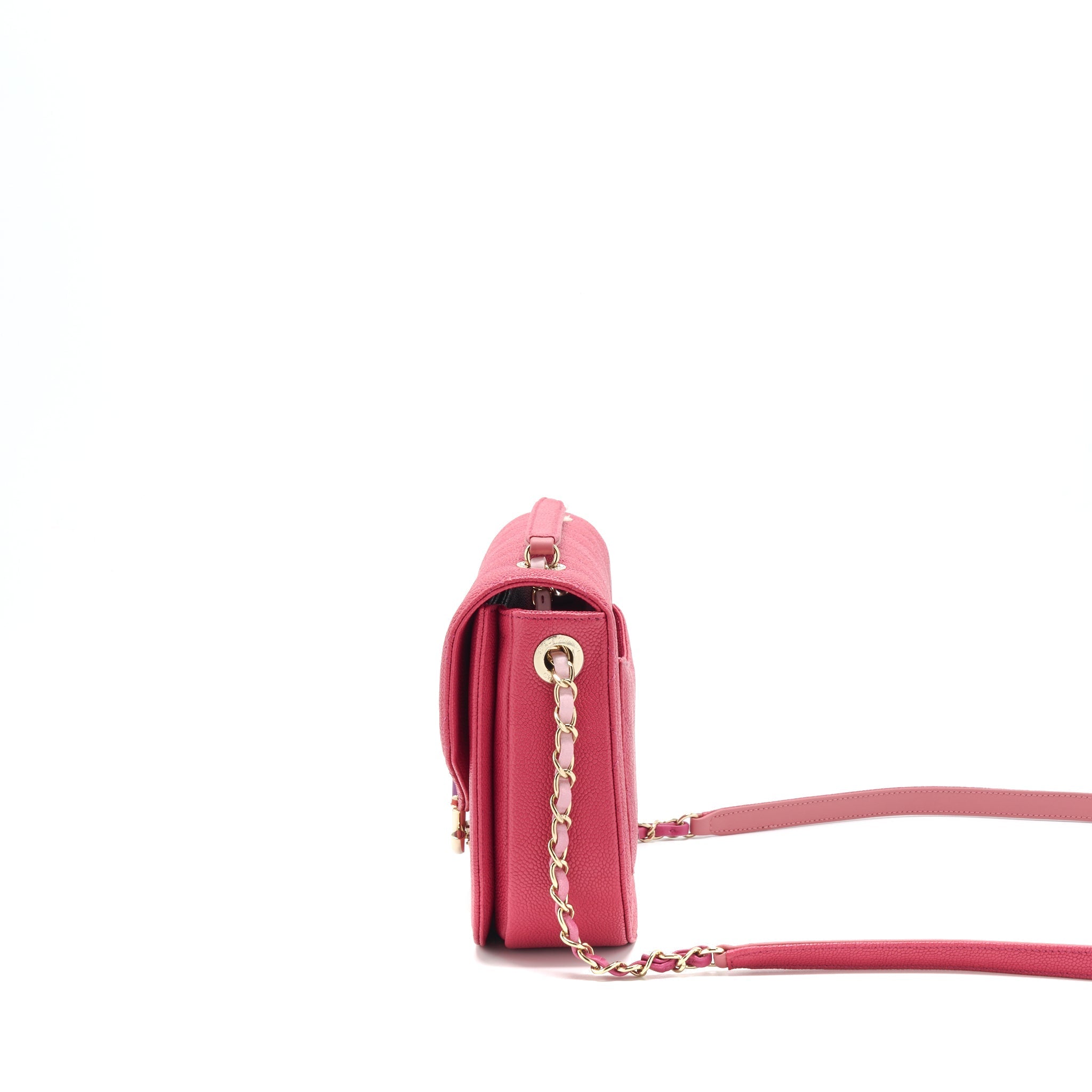 Chanel Messenger Crossbody Bag Caviar Red