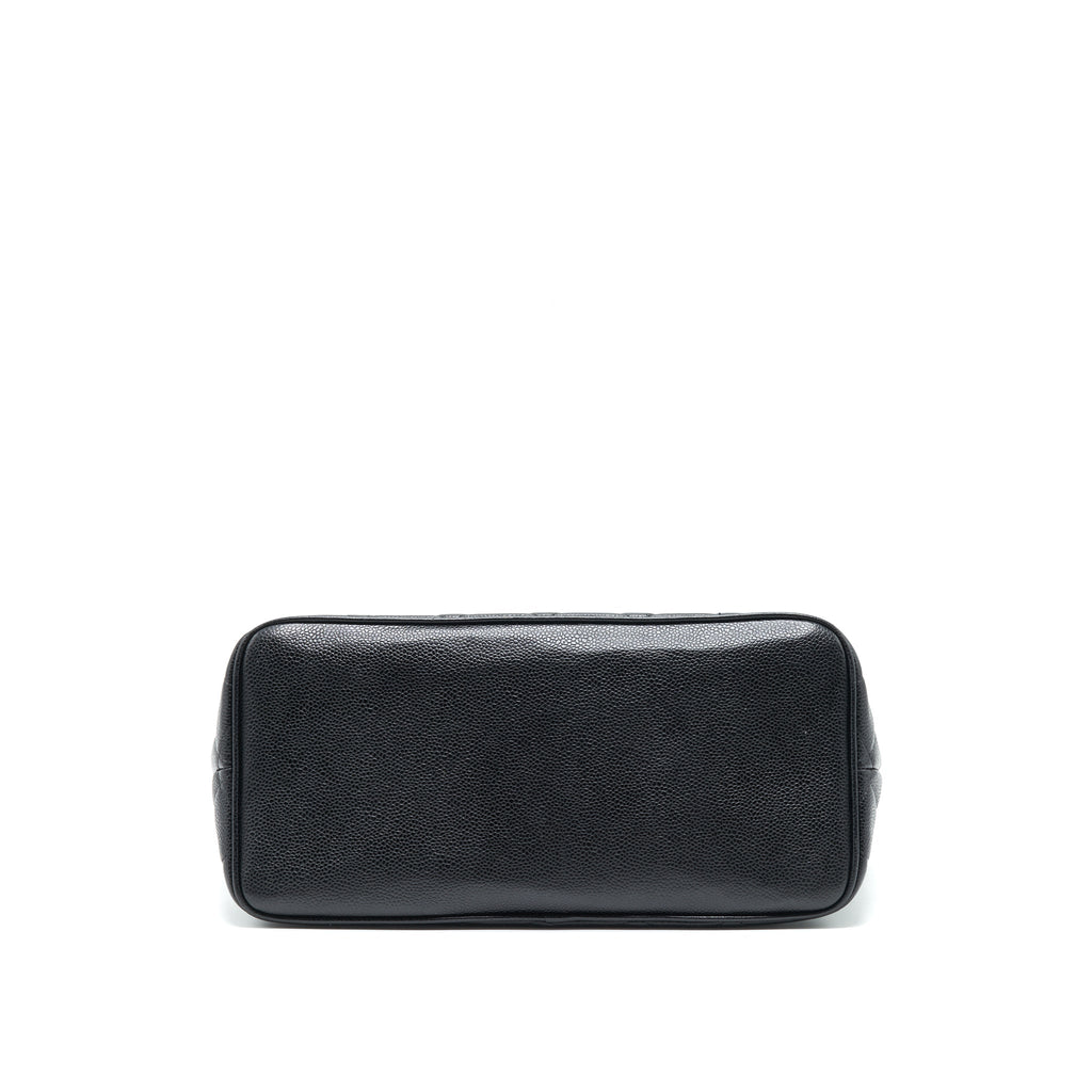 Chanel Vintag Medallion Tote Bag Caviar Black