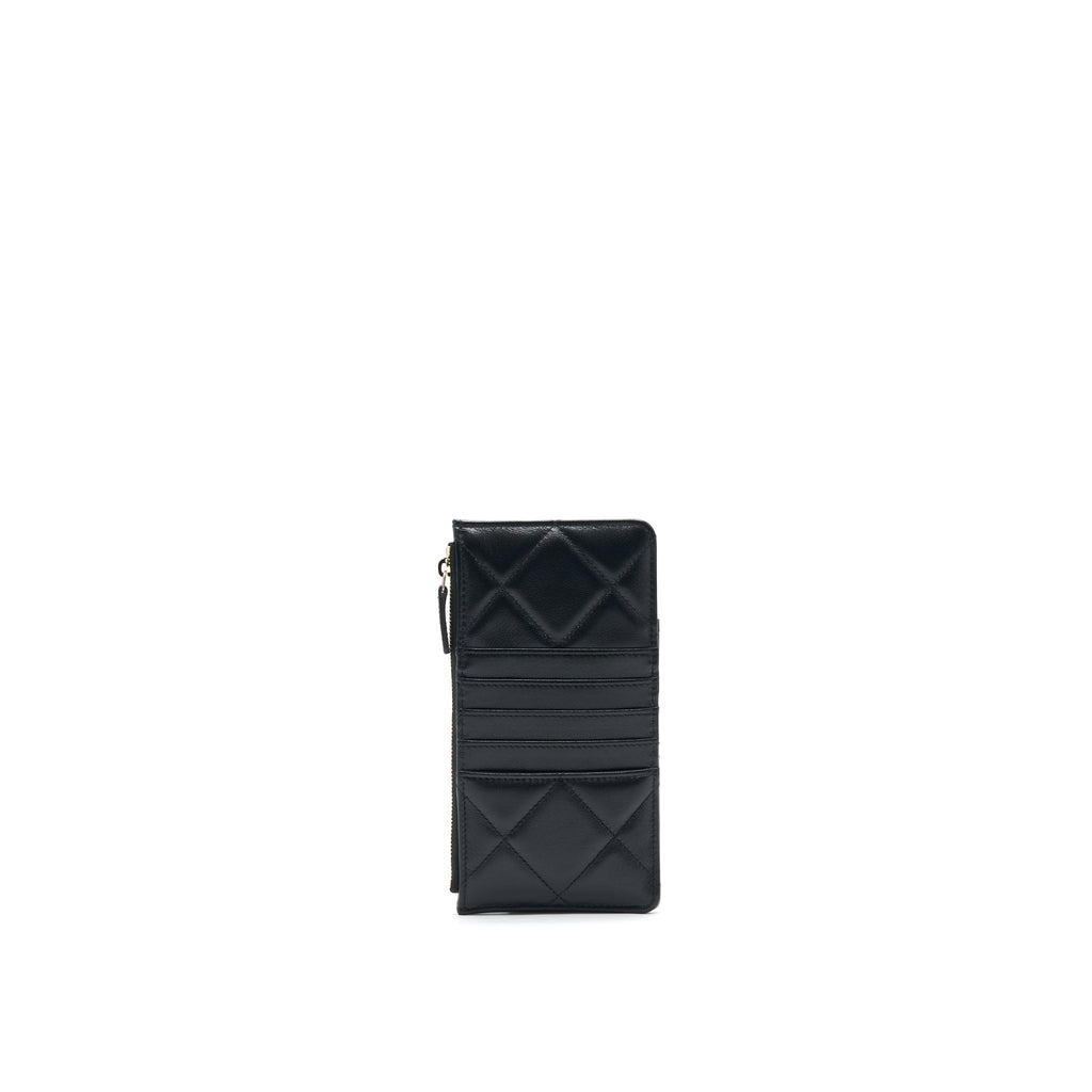CHANEL 19 Phone and  Holder Lambskin Quilted Black