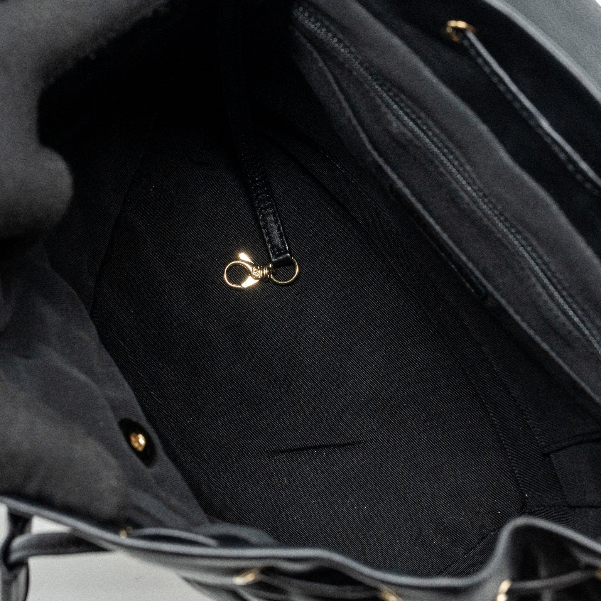 Chanel quilted flap backpack lambskin black