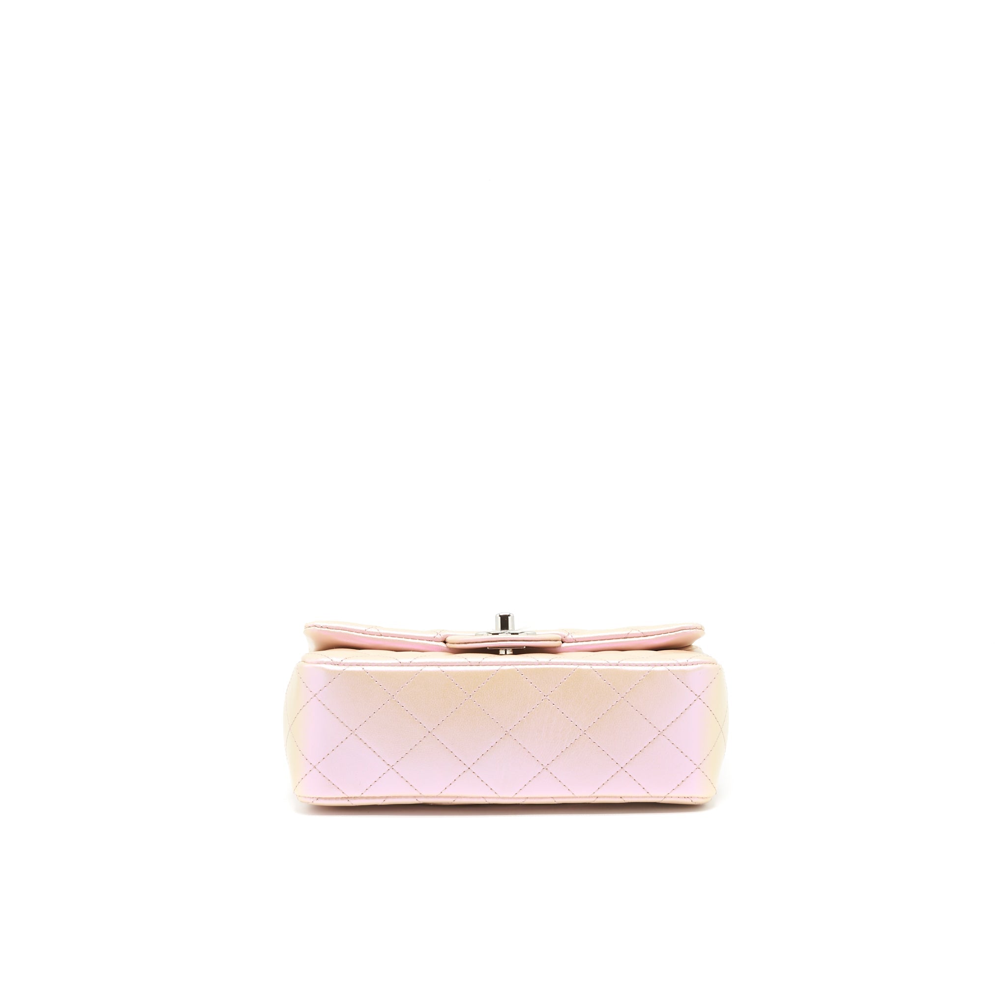 Chanel 21k Iridescent Mini Rectangular Calfskin Pink