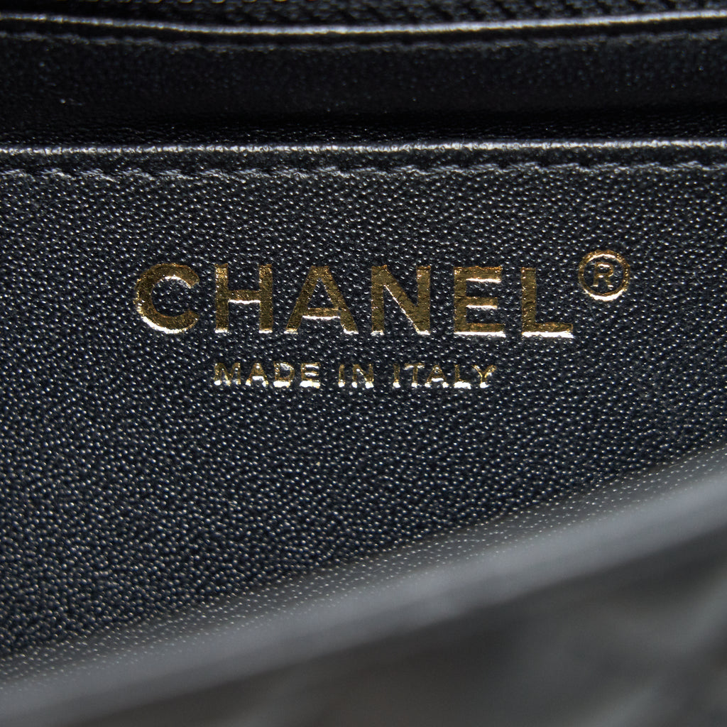 Chanel Mini Square Lambskin Black L serial 29