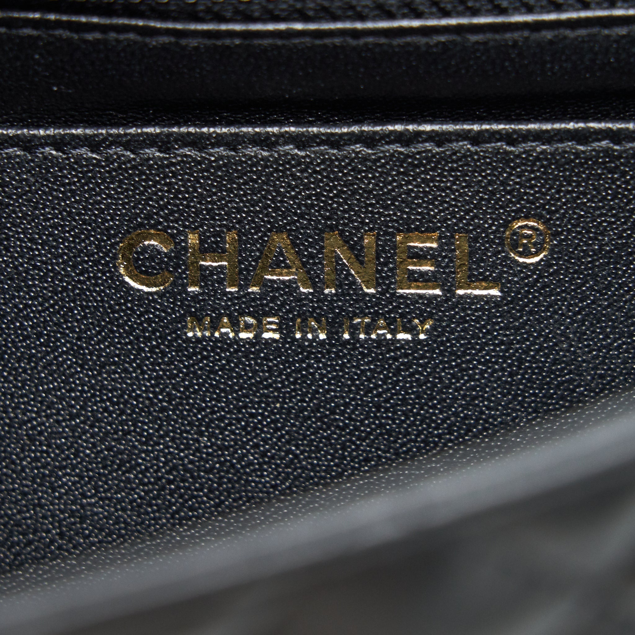 Chanel Mini Square Lambskin Black L serial 29