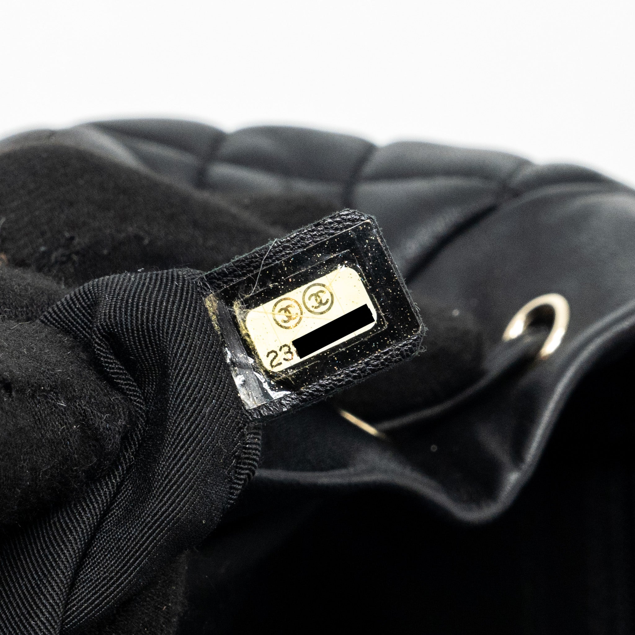 Chanel quilted flap backpack lambskin black