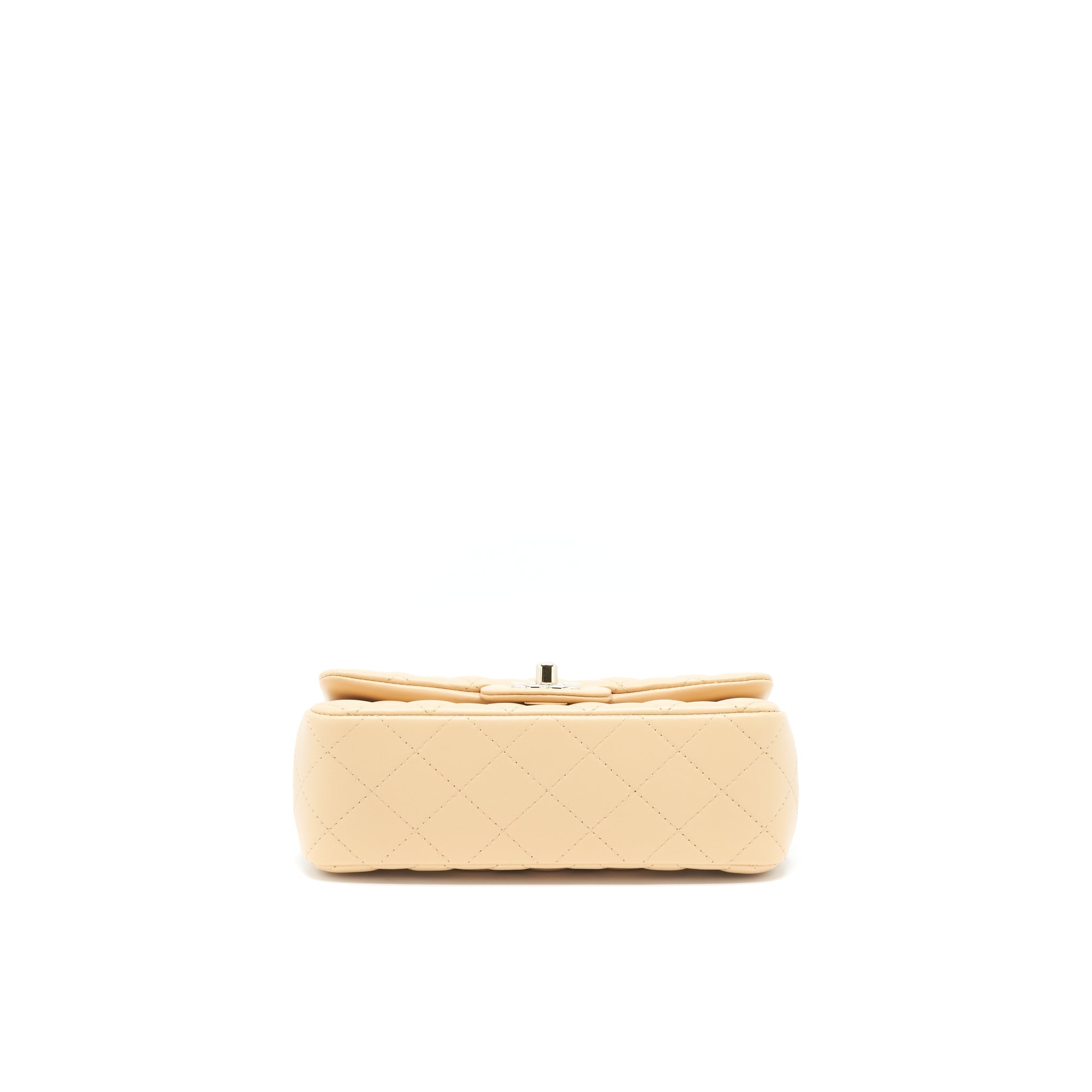 Chanel 22C Mini Rectangular Flap Bag Lambskin Beige L