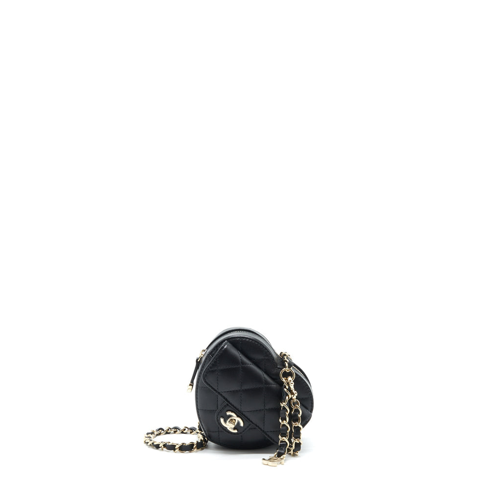 Chanel 22S Heart Belt Bag Lambskin Black L