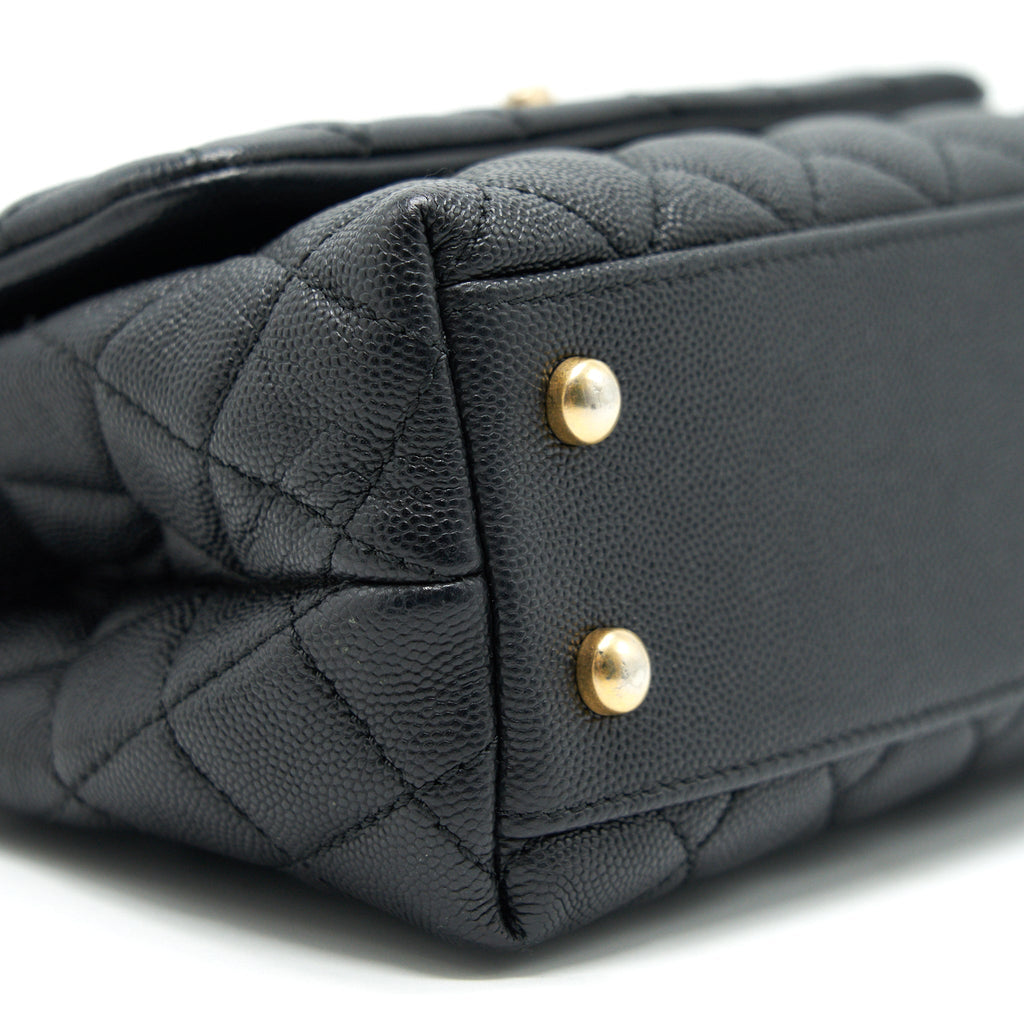 Chanel Caviar Mini Cocohandle Black  serial25