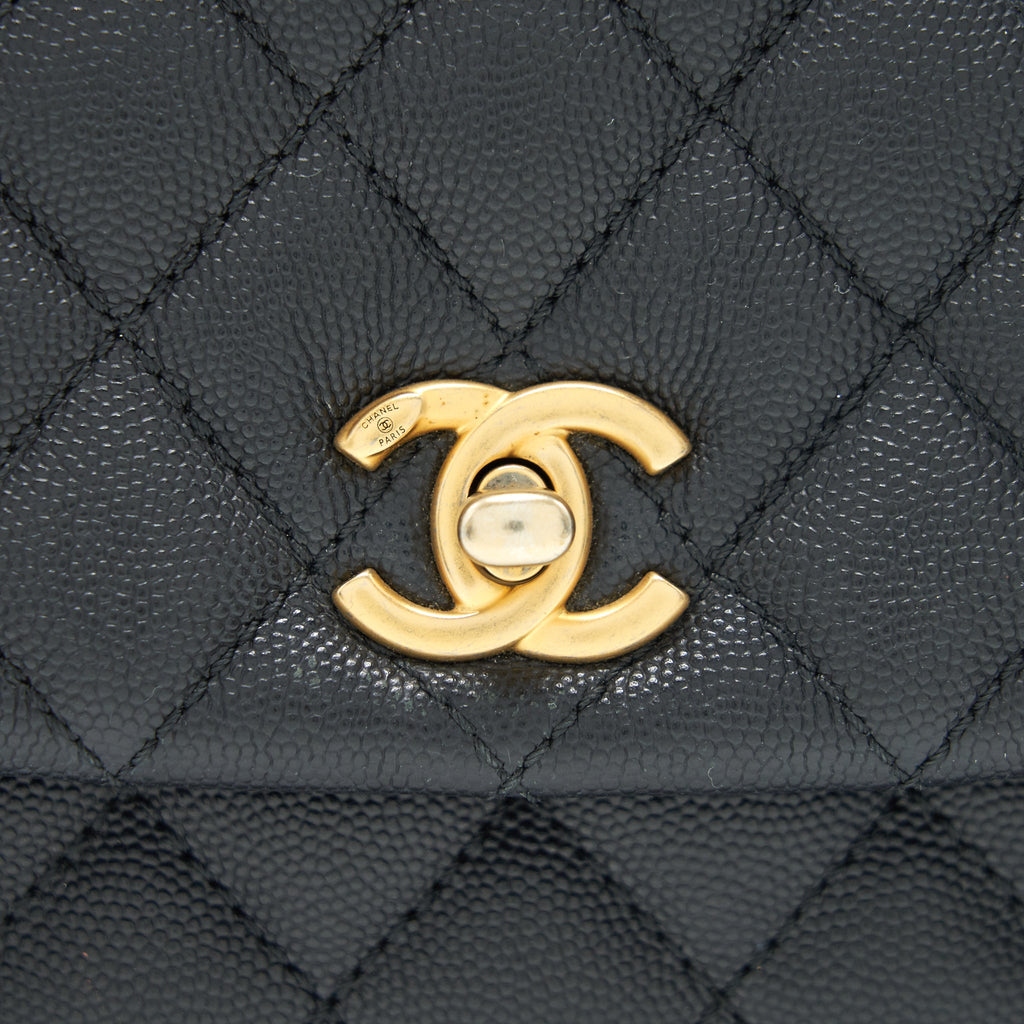 Chanel Caviar Mini Cocohandle Black  serial25