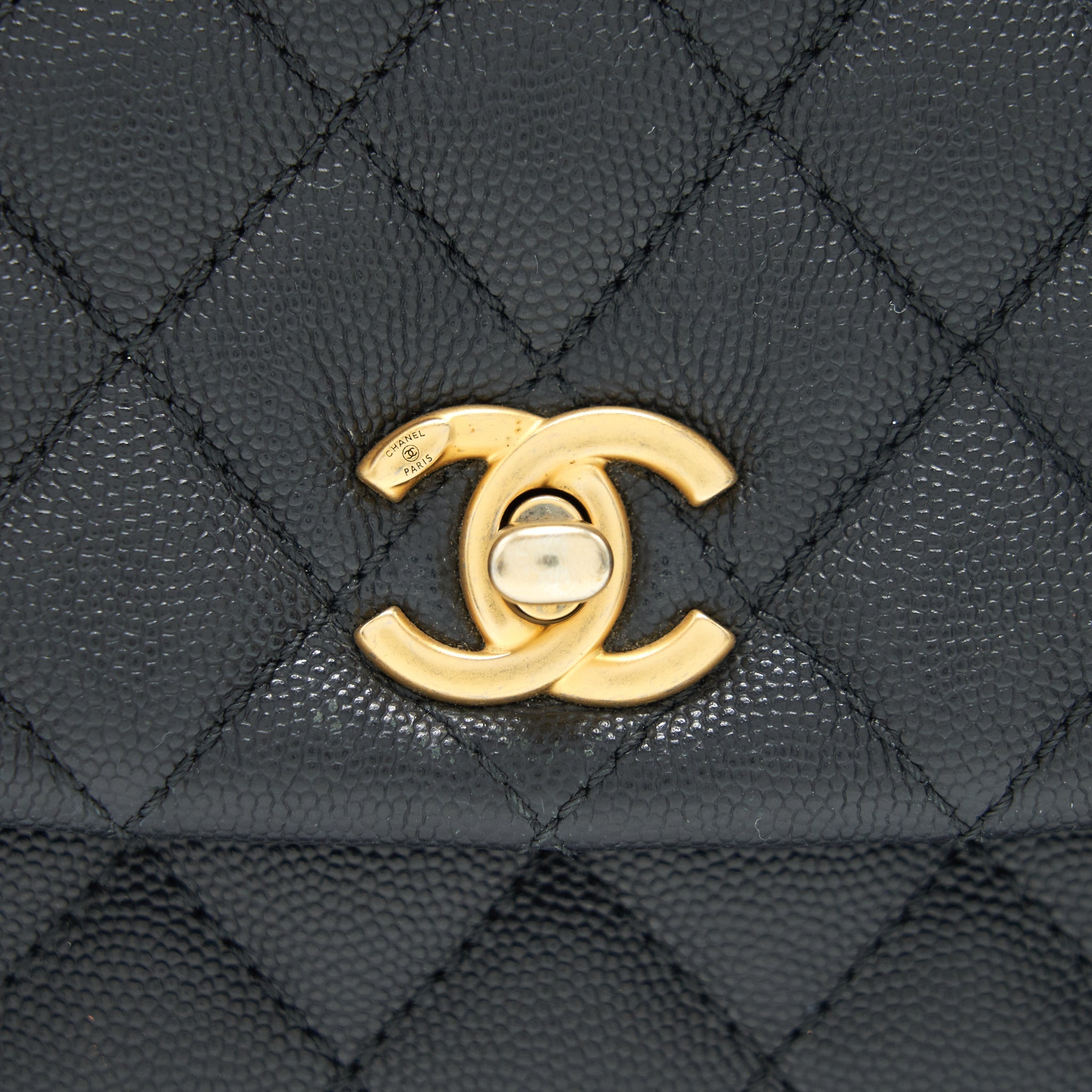 Chanel Caviar Mini Cocohandle Black  serial25