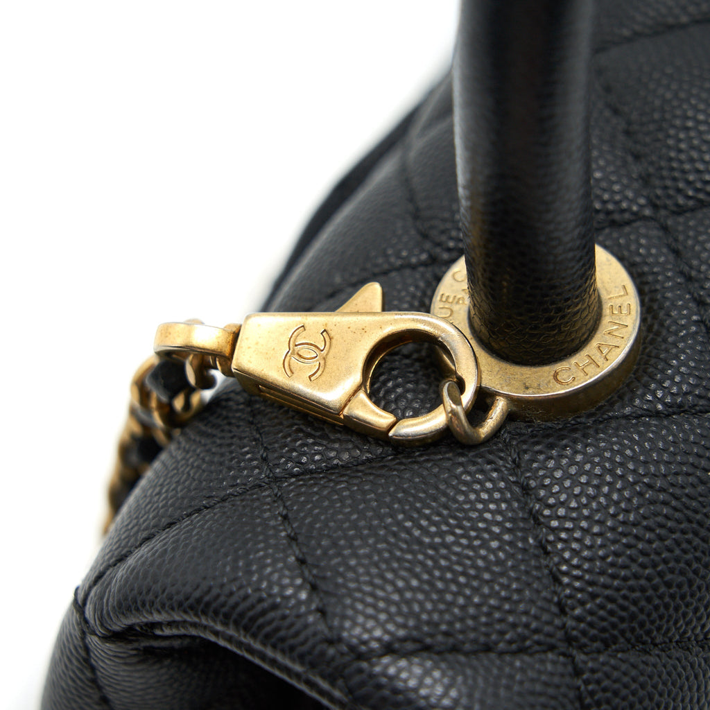 Chanel Caviar Mini Cocohandle Black  serial25