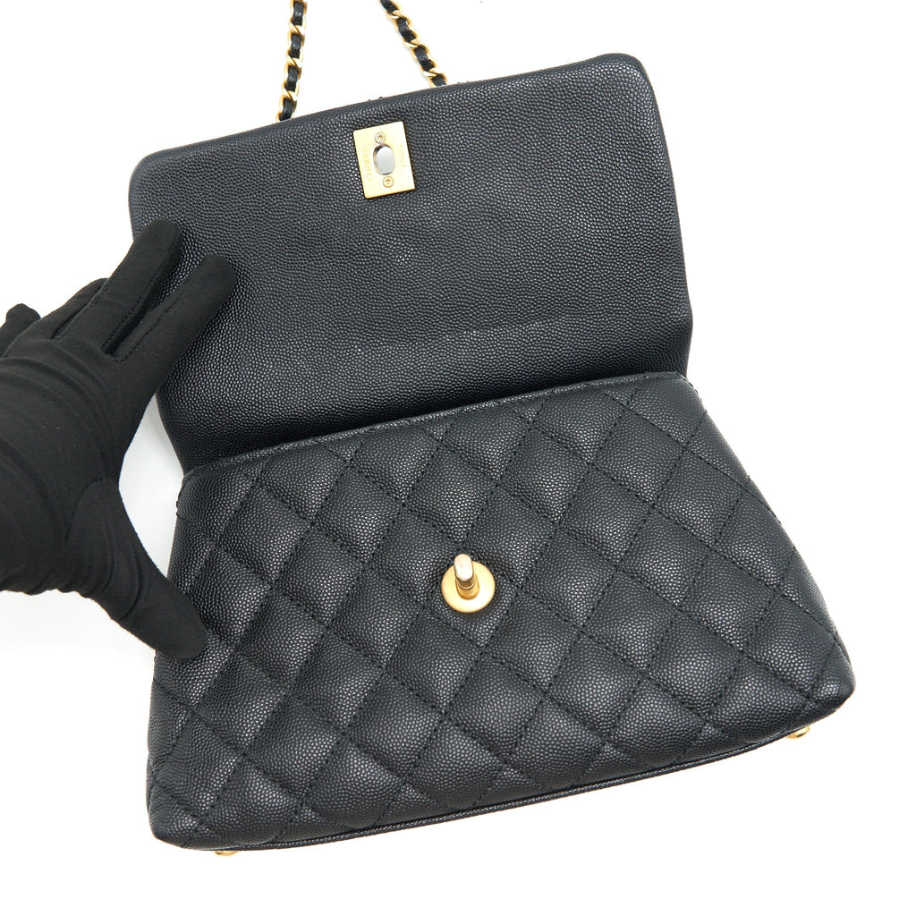 Chanel Caviar Mini Cocohandle Black  serial25