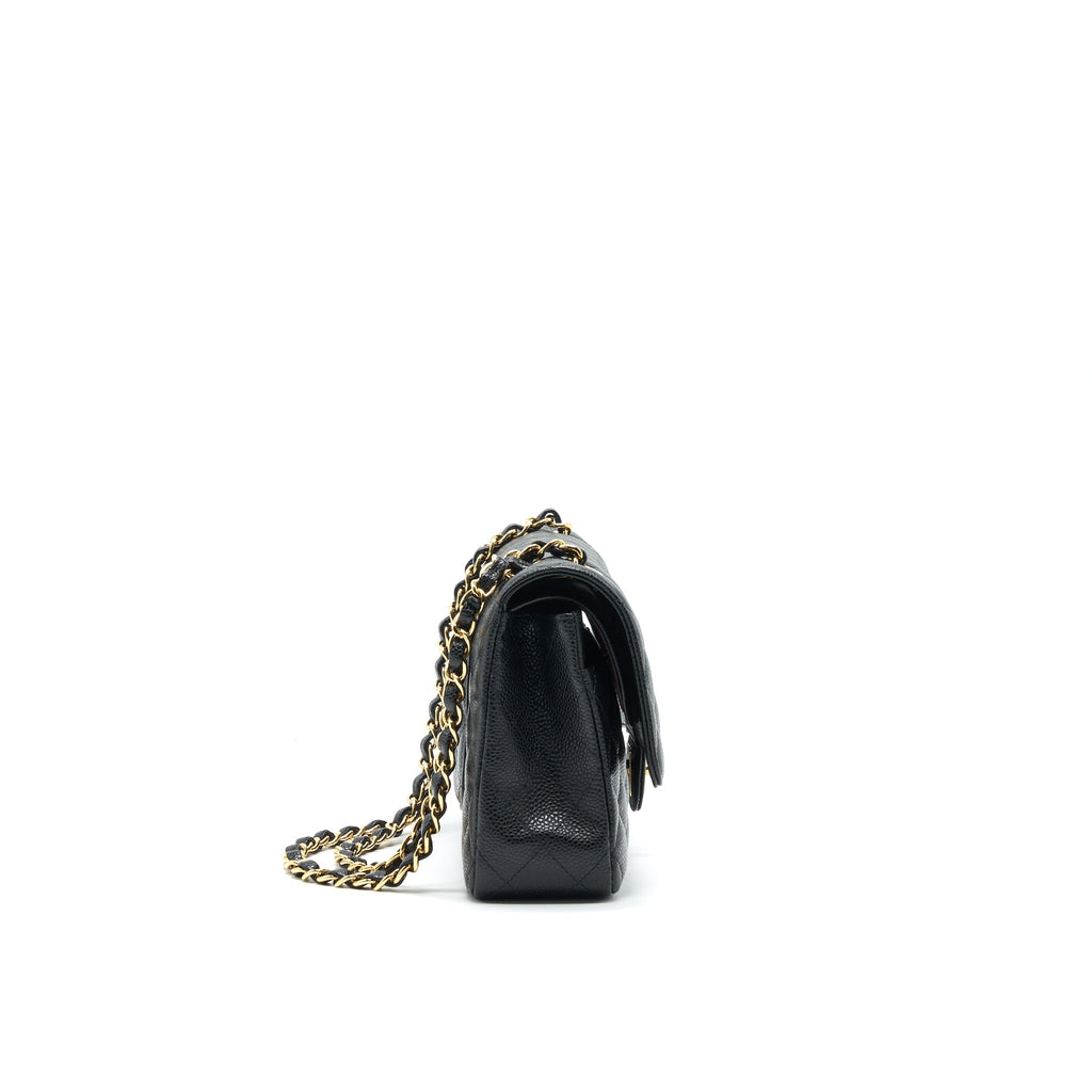 Chanel Medium Classic Double Flap Caviar in Black