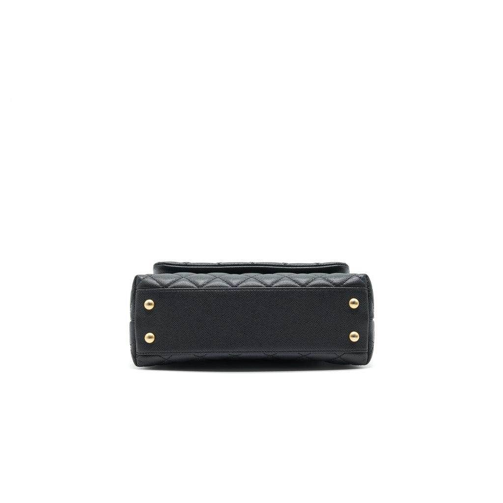 Chanel Mini Coco Handle Flap Caviar in Black