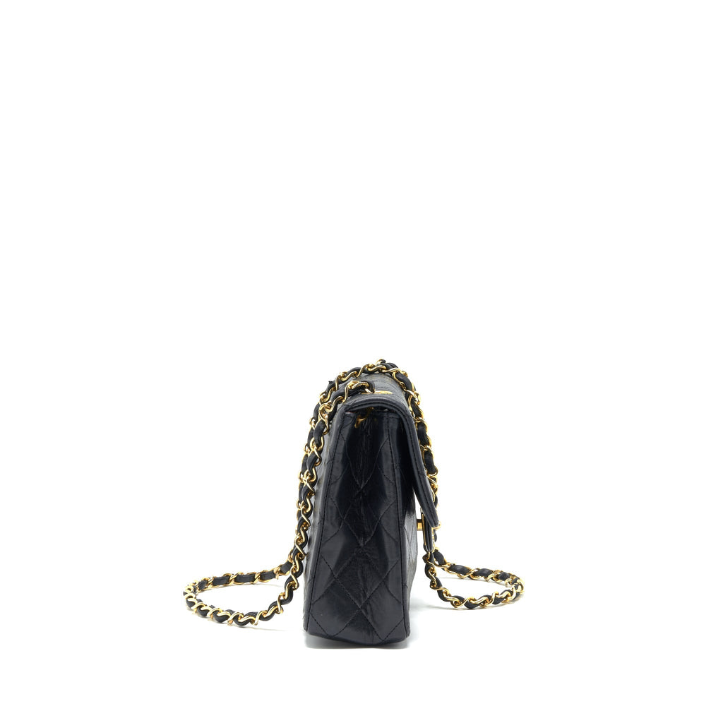 Chanel Vintage Small Flap Bag Lambskin Black