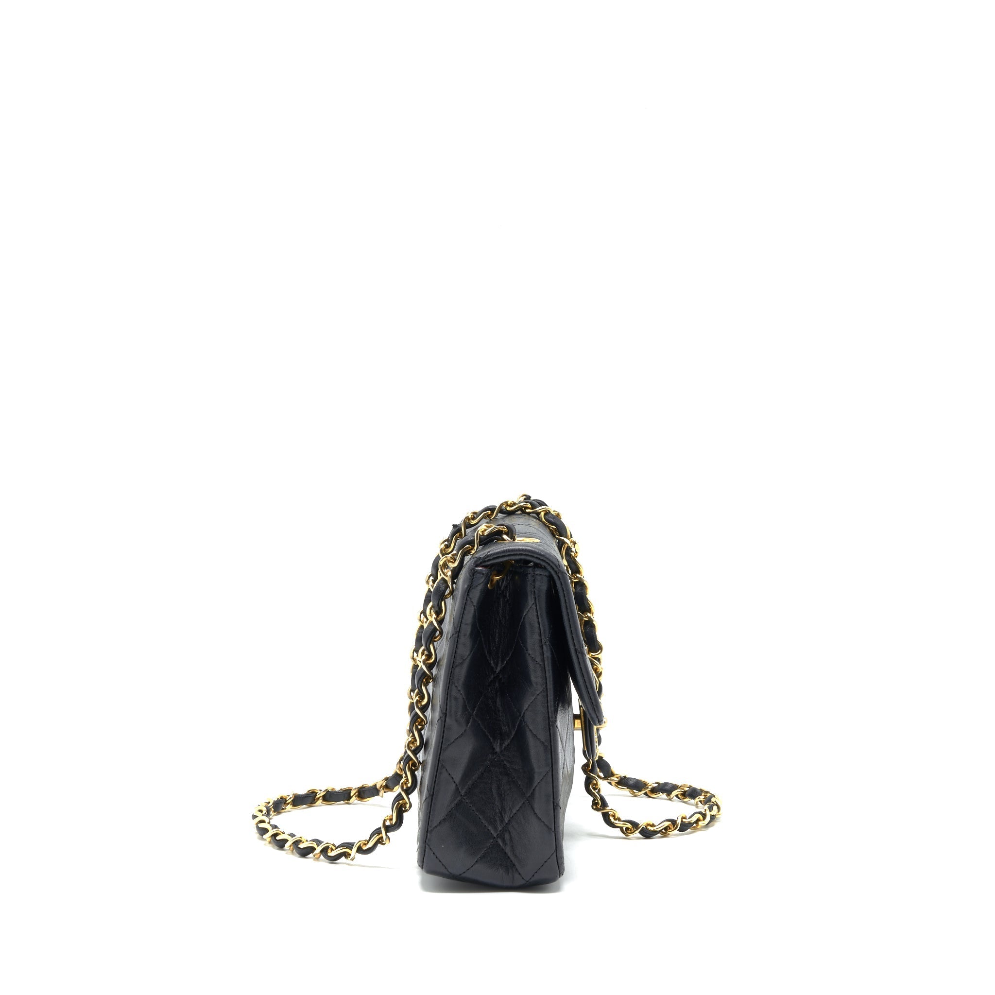 Chanel Vintage Small Flap Bag Lambskin Black