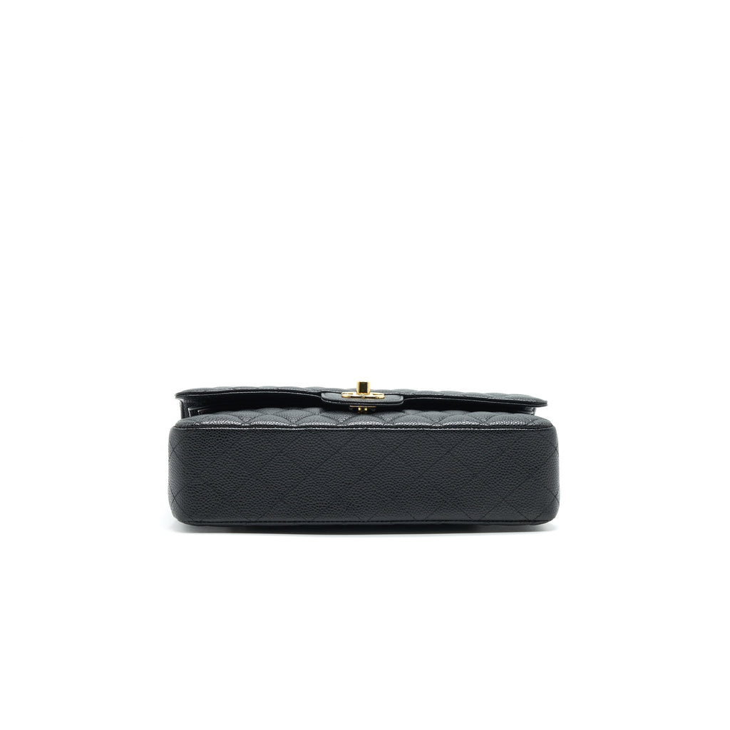 Chanel Medium Classic Double Flap Caviar in Black