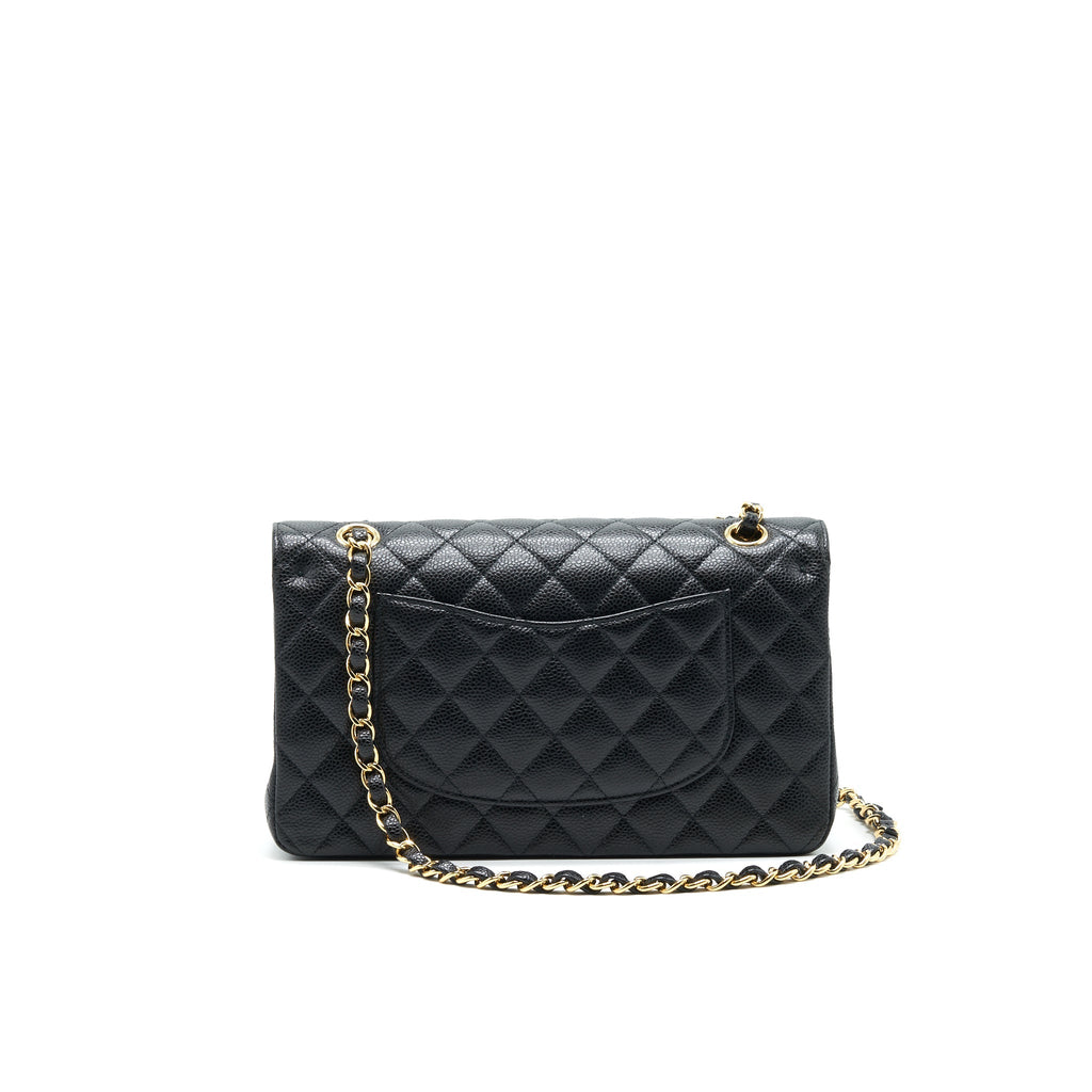 Chanel Medium Classic Double Flap Caviar in Black