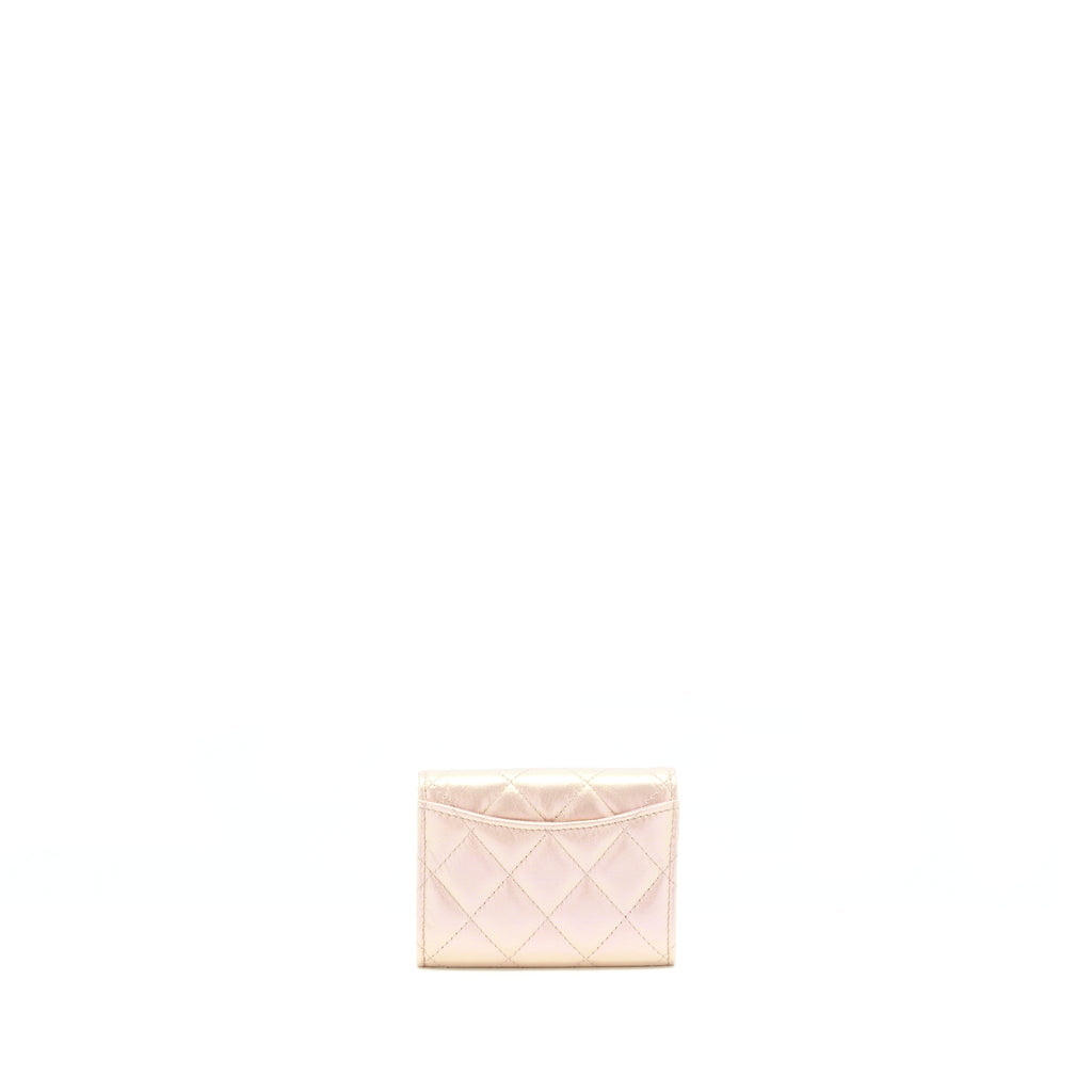 Chanel Iridescent  Holder Calfskin Pink