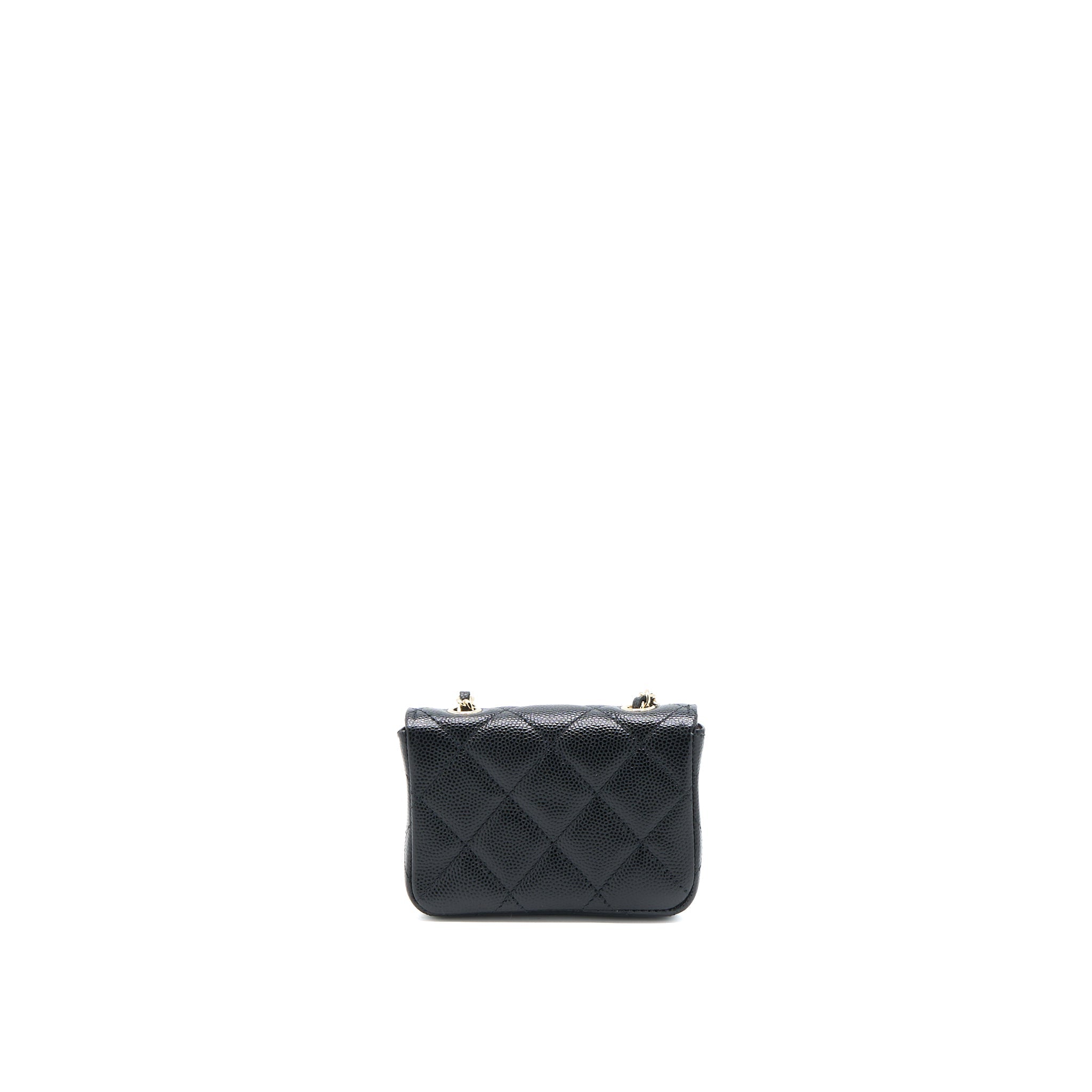 Chanel Flap holder Belt Bag Caviar Black L