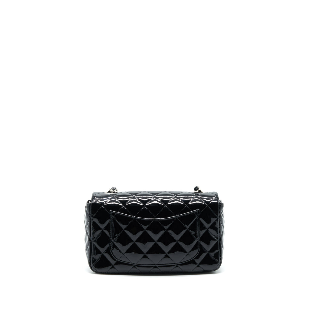 Chanel Mini Rectangular Flap Bag Patent Leather Black