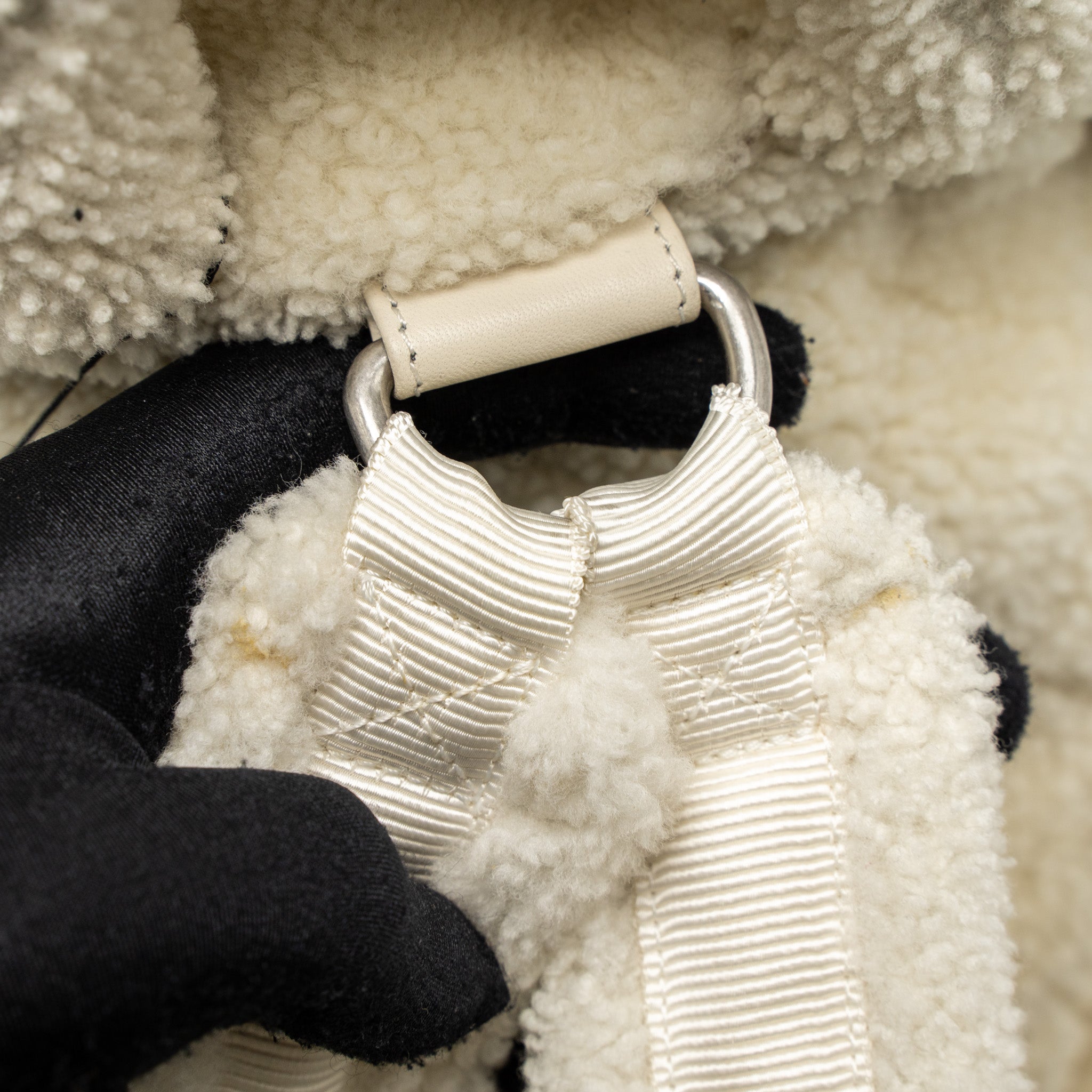 Chanel 19B Backpack Shearling White/Multicolour