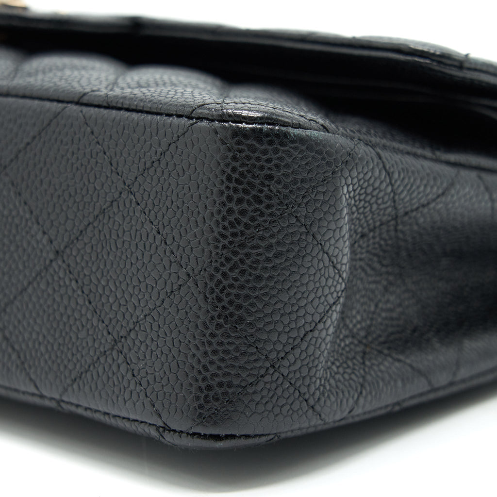 Chanel Medium Classic Double Flap Caviar Black  serial 12